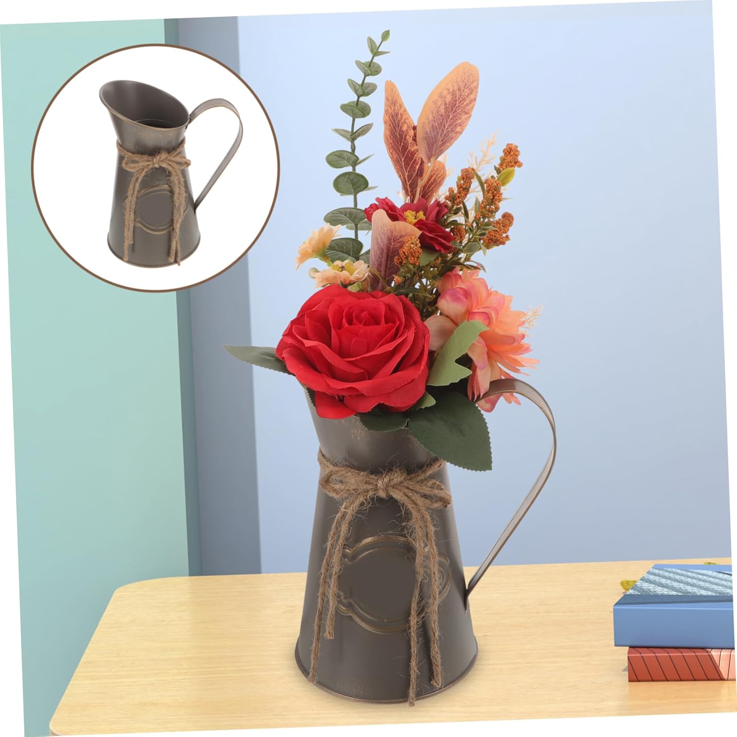 MERRYHAPY Vintage Style Galvanized Flower Vase