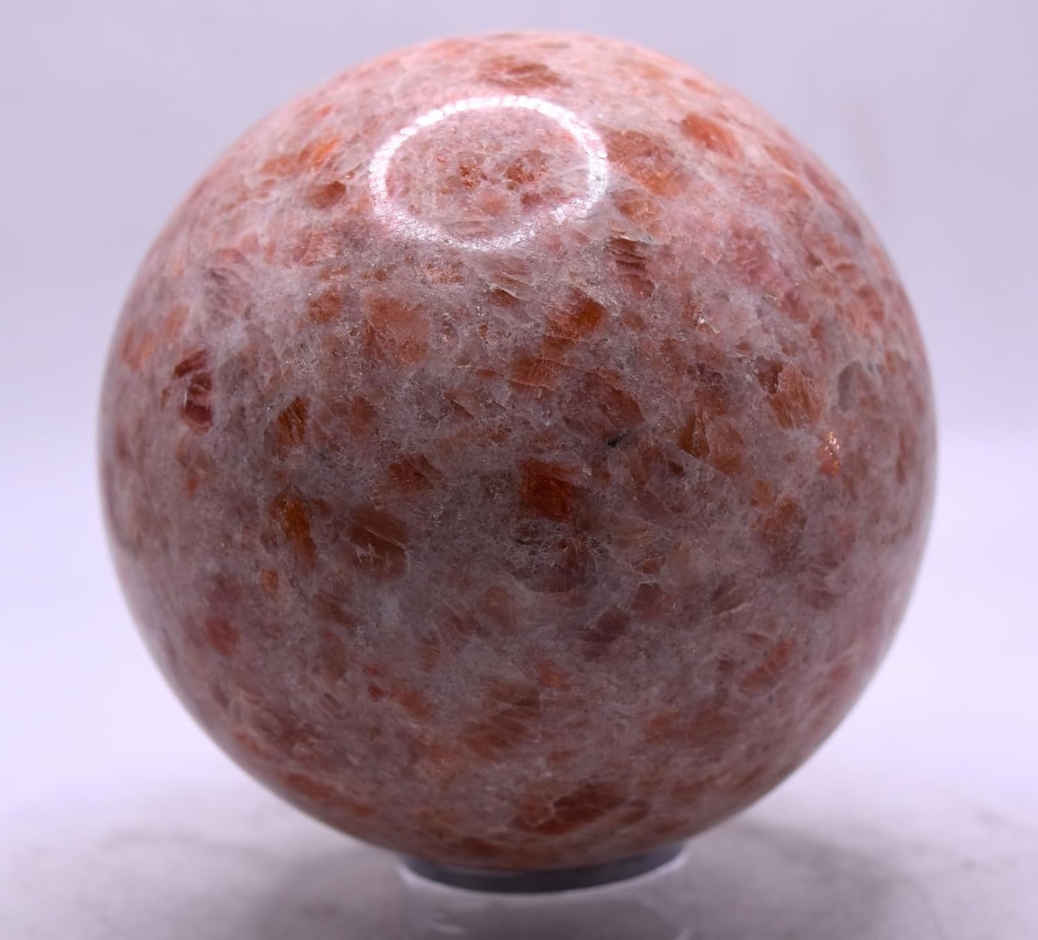 35 Inch Sunstone Sphere Natural Decor Stone with Stand