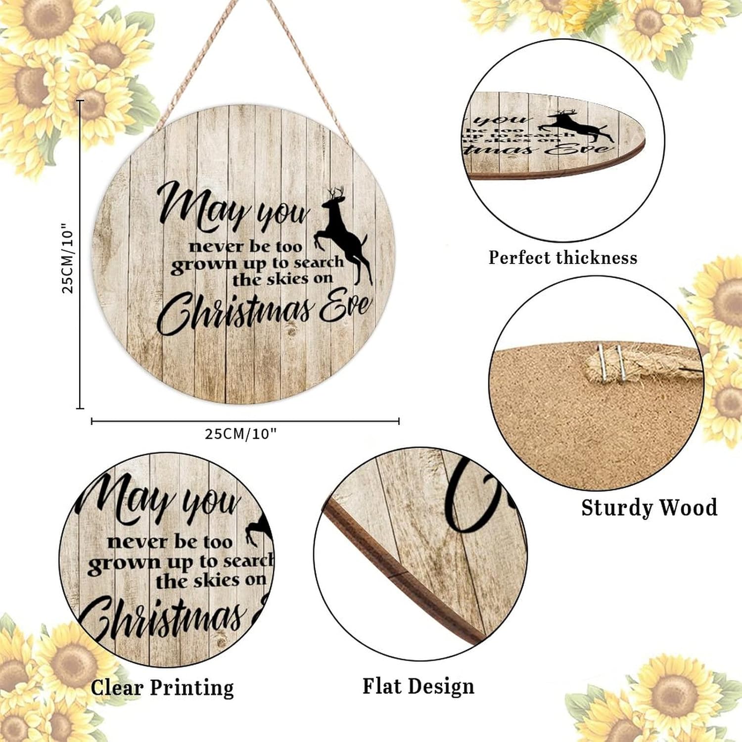 Farmhouse Front Door Hanger Funny Wood Sign 10x10