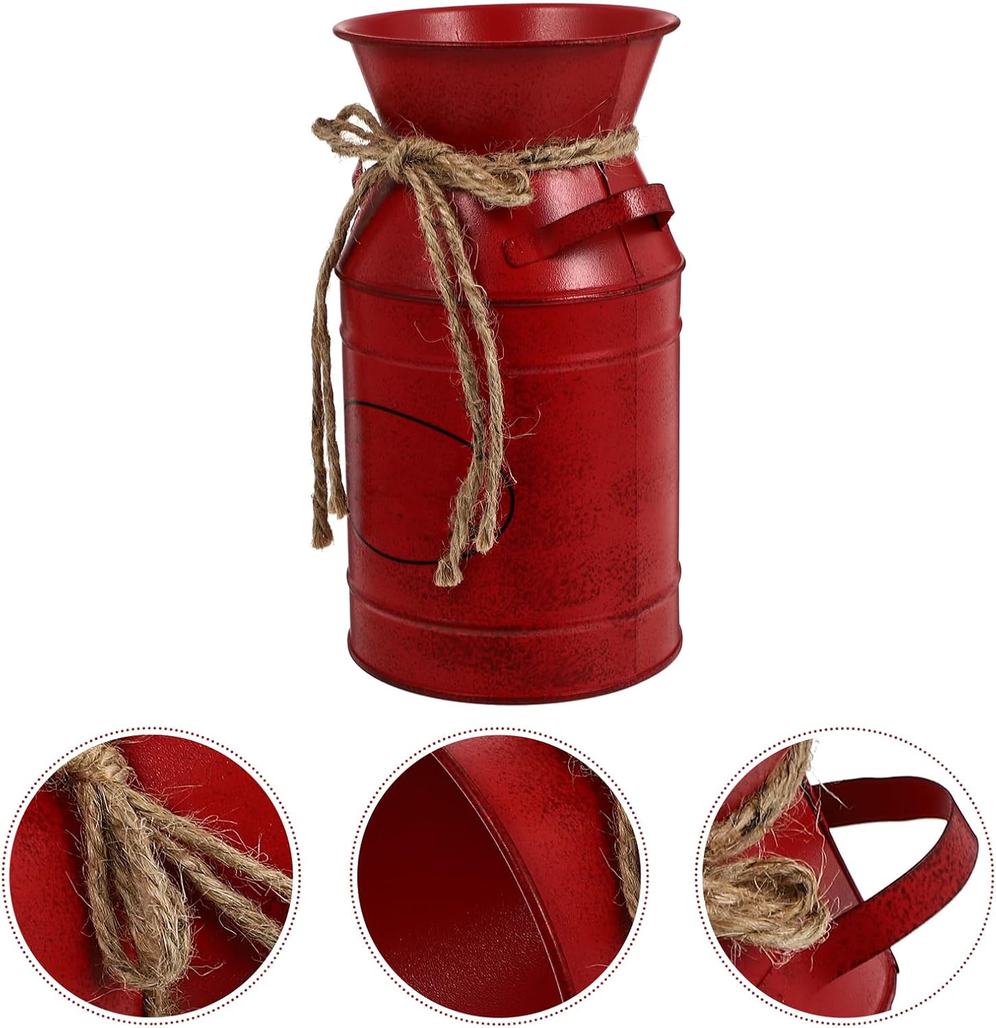 1pc European Style Iron Bucket Flower Vase for Home Decor