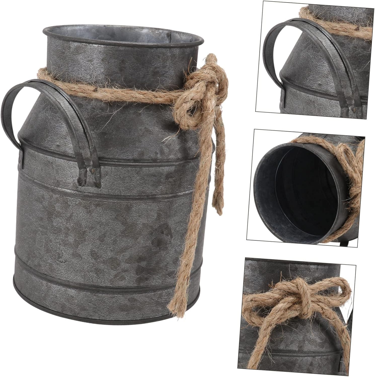 Ciieeo Iron Bucket Flower Pot Vintage Decor