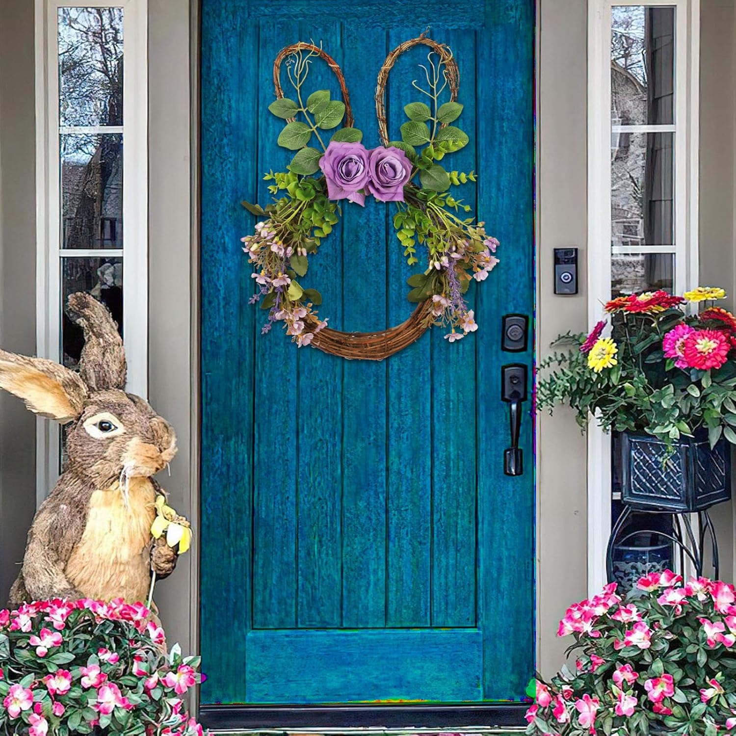 157inch Bunny Head Shaped Grapevine Wreath