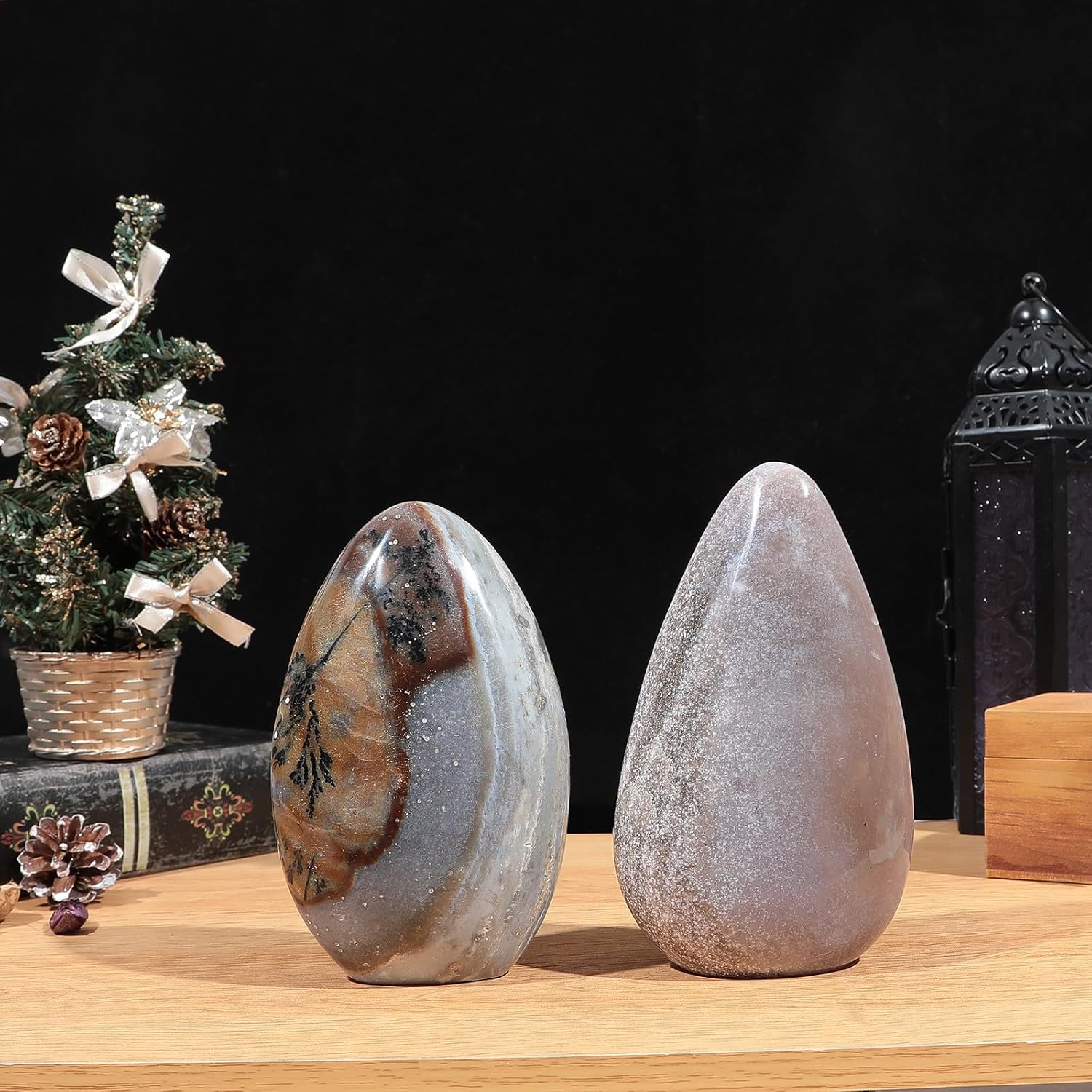 SUNYIK Irregular Ocean Jasper Stone Slab for Home Office Decor and Meditation