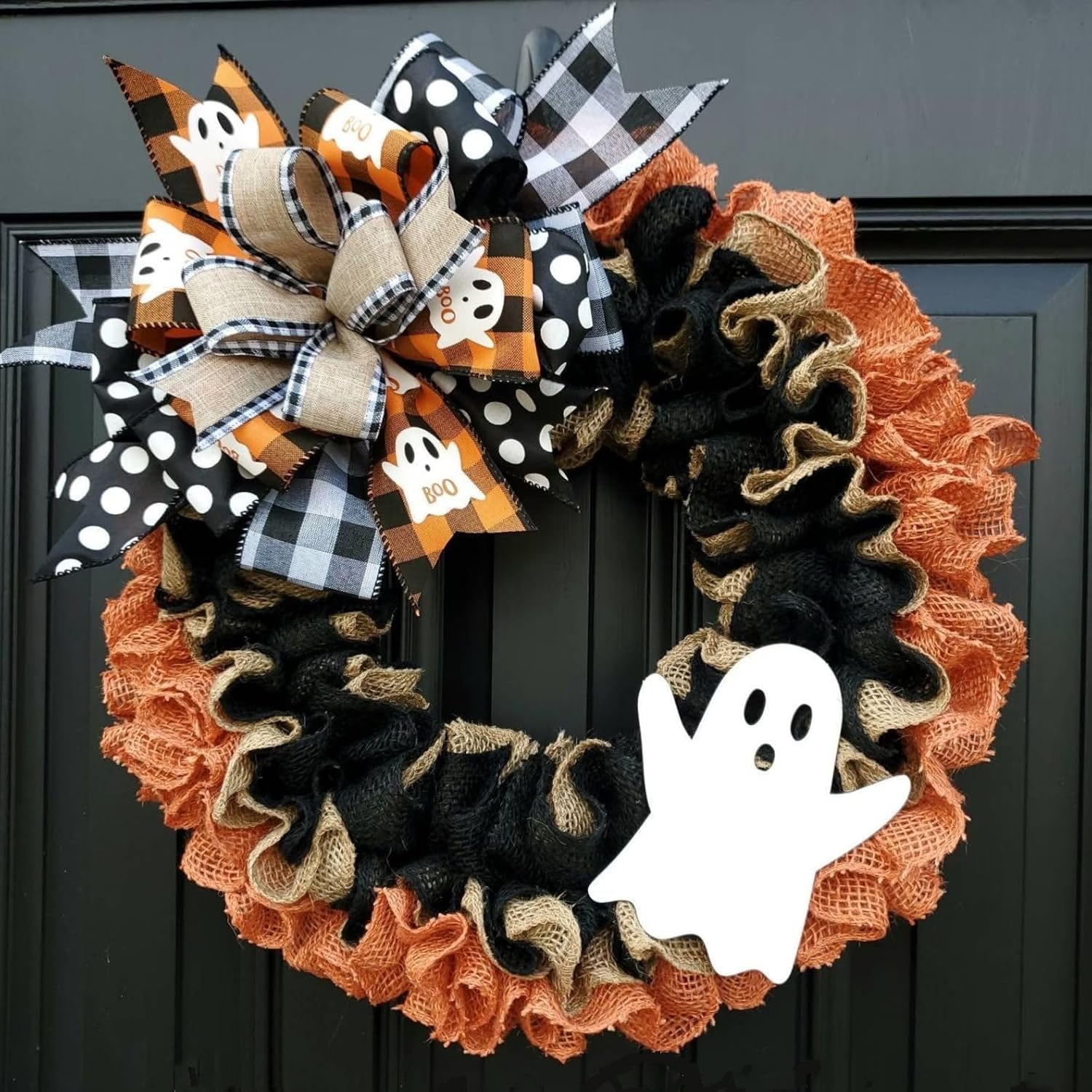 Vimoocla Halloween Boo Ghost Wreath for Front Door