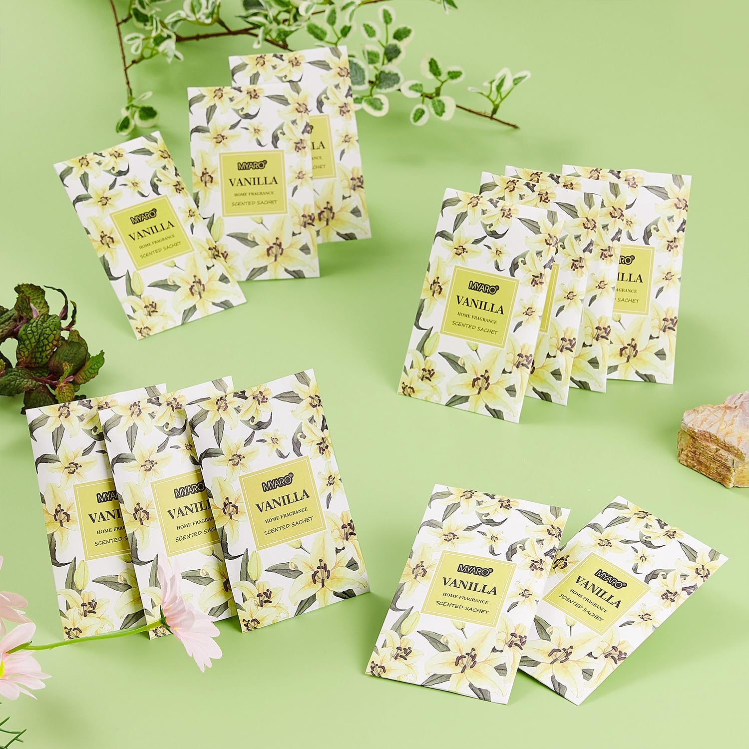 MYARO Scented Sachets 12 Pack Drawer Closet Air Freshener