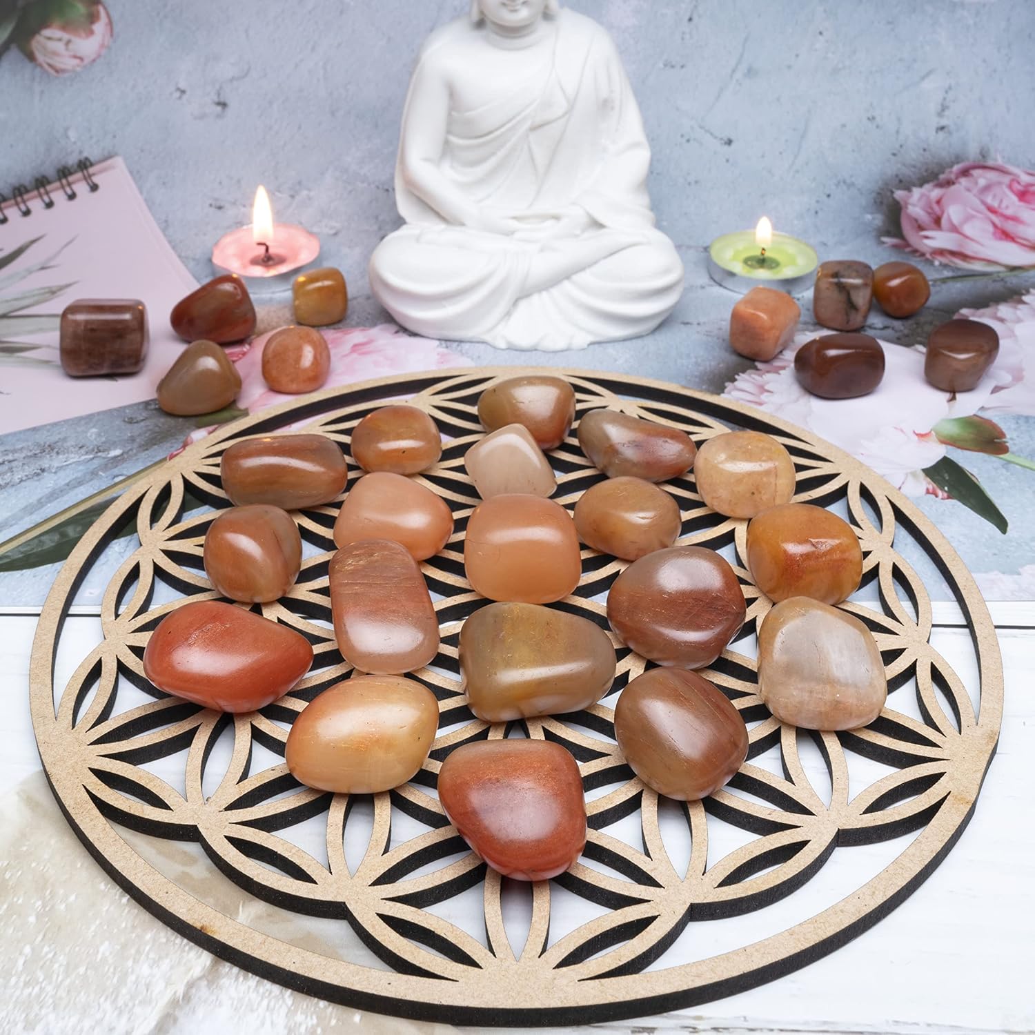 ZAICUS Tumbled Stones Set for Home Decor and Jewelry