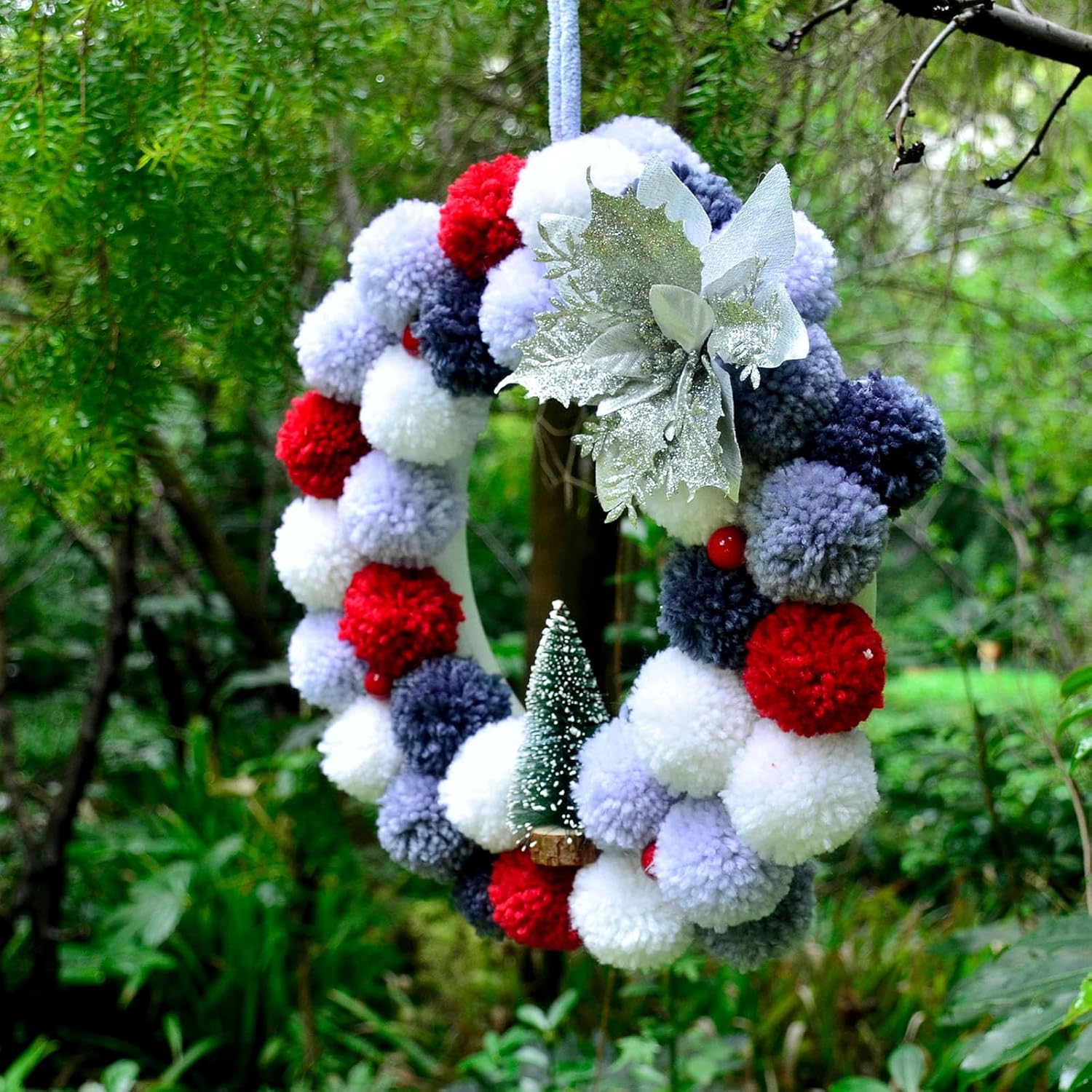 1181 Inch Plush Round Ball Wreath Christmas Decor