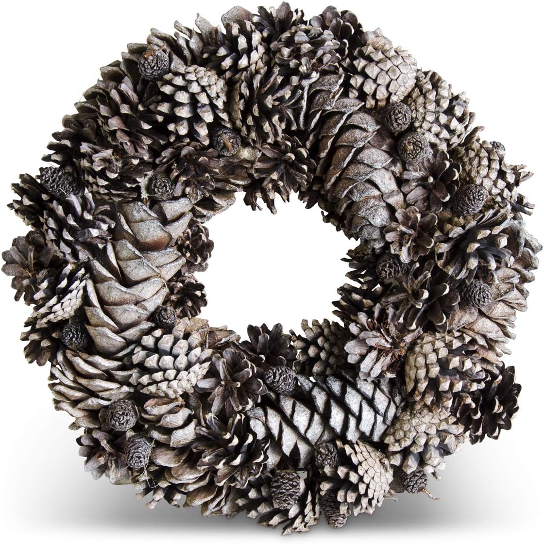KK Interiors 13 Inch Gray Wash Pinecone Wreath