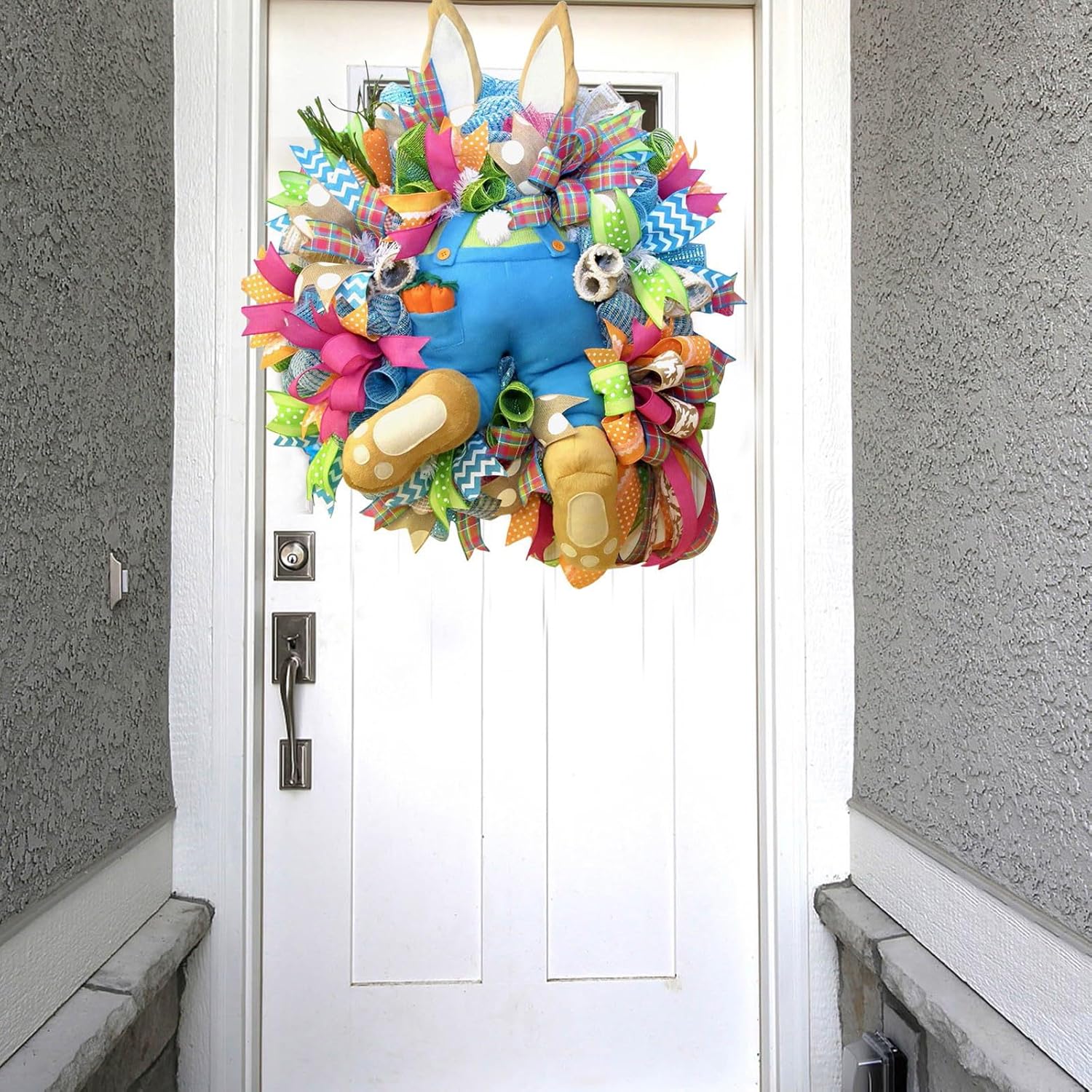 Easter Bunny Wreath Kit for Front Door Decorations