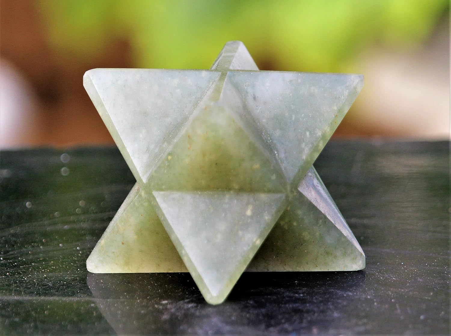 Polished Green Aventurine Merkaba Crystal Stone 70mm