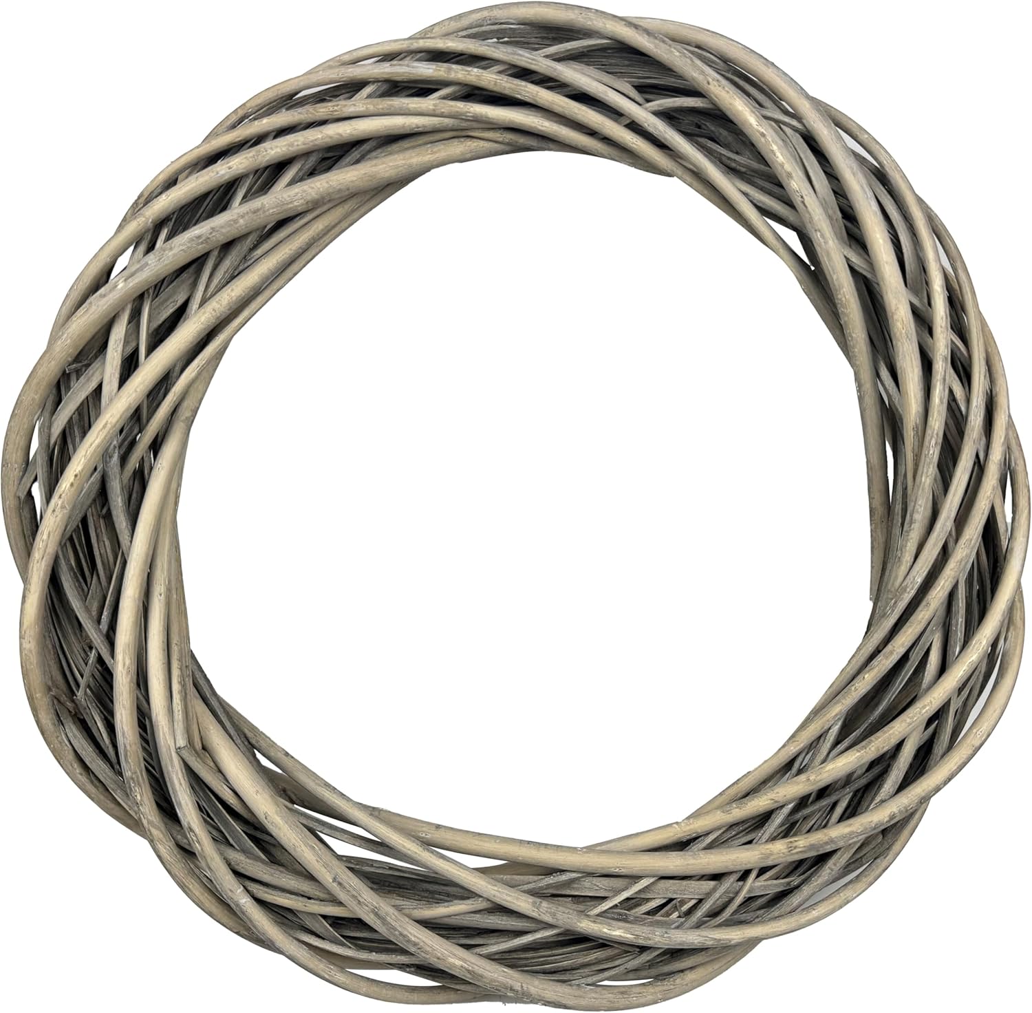 18 Inch Gray Rattan Wreath Ready to Decorate