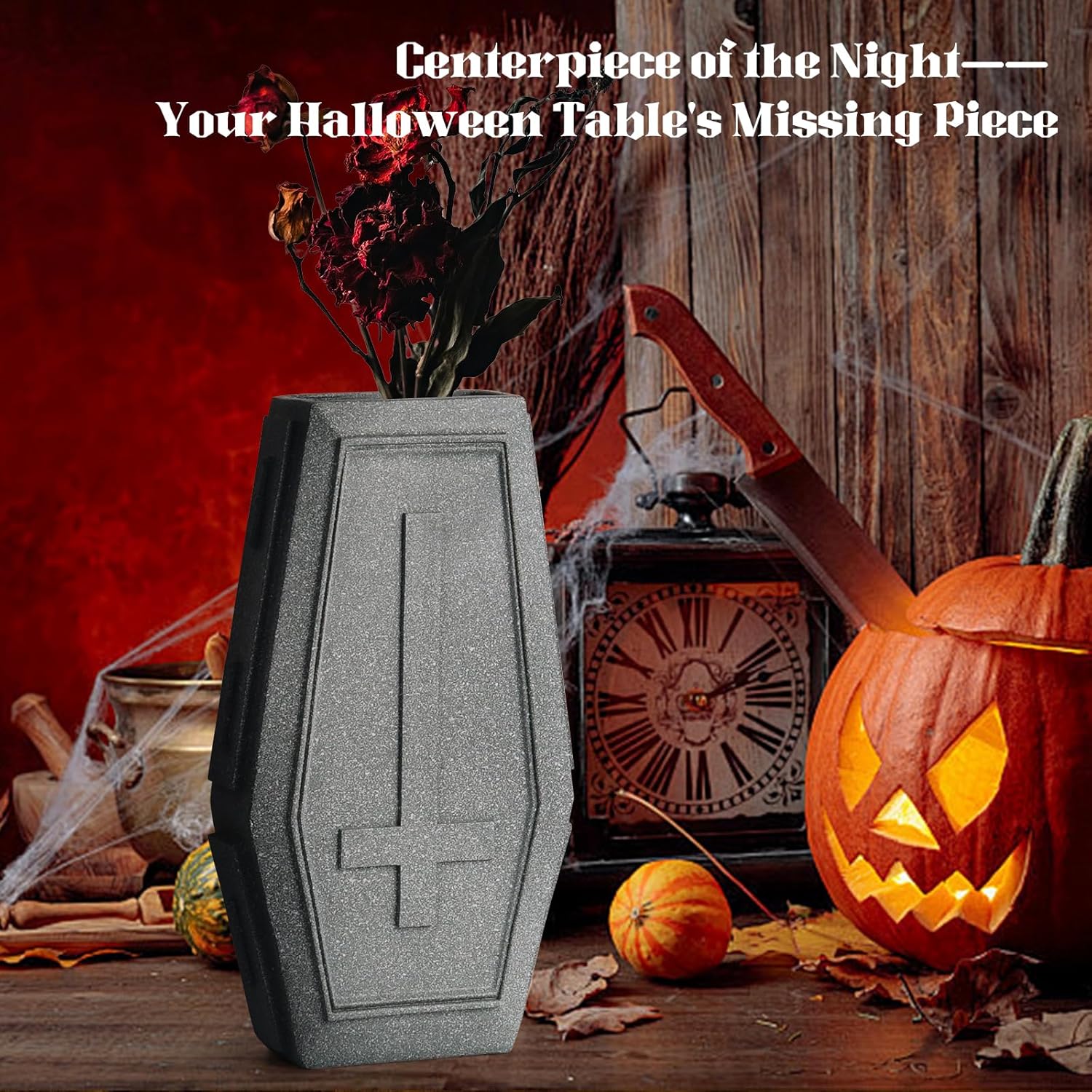 Gothic Coffin Vase for Flowers and Plants