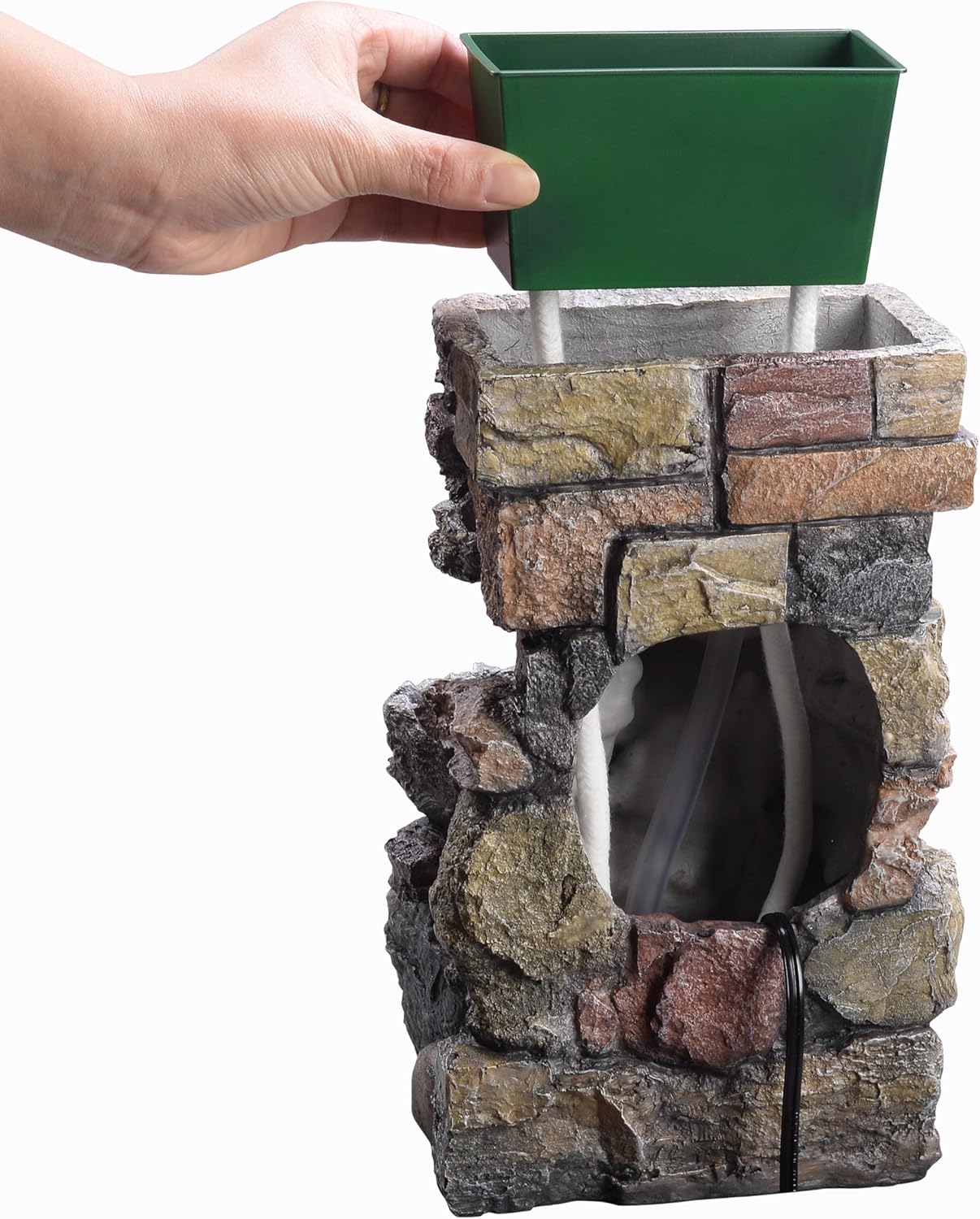 Indoor Tabletop Fountain with LED Lights and Soothing Sound