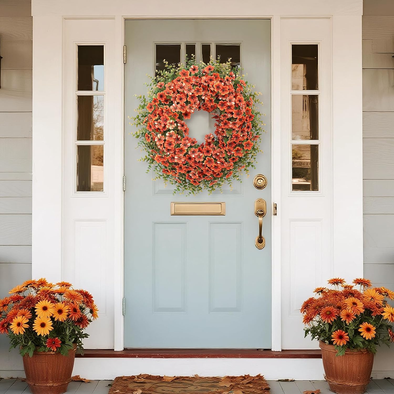 26 Inch Fall Wreath for Front Door Autumn Decor