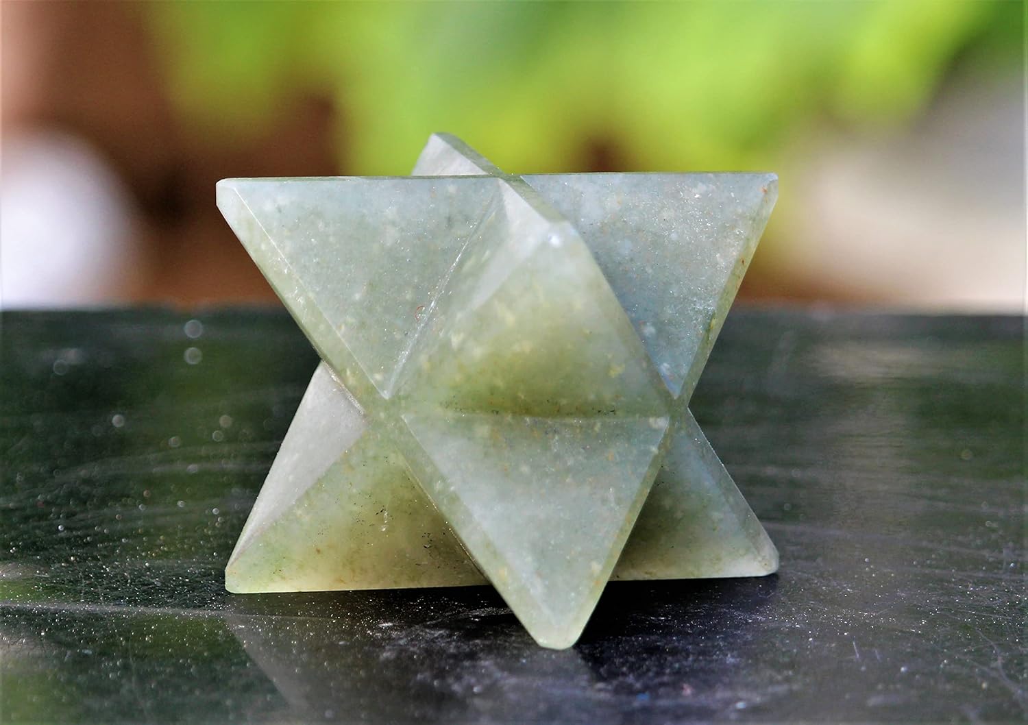 Polished Green Aventurine Merkaba Crystal Stone 70mm