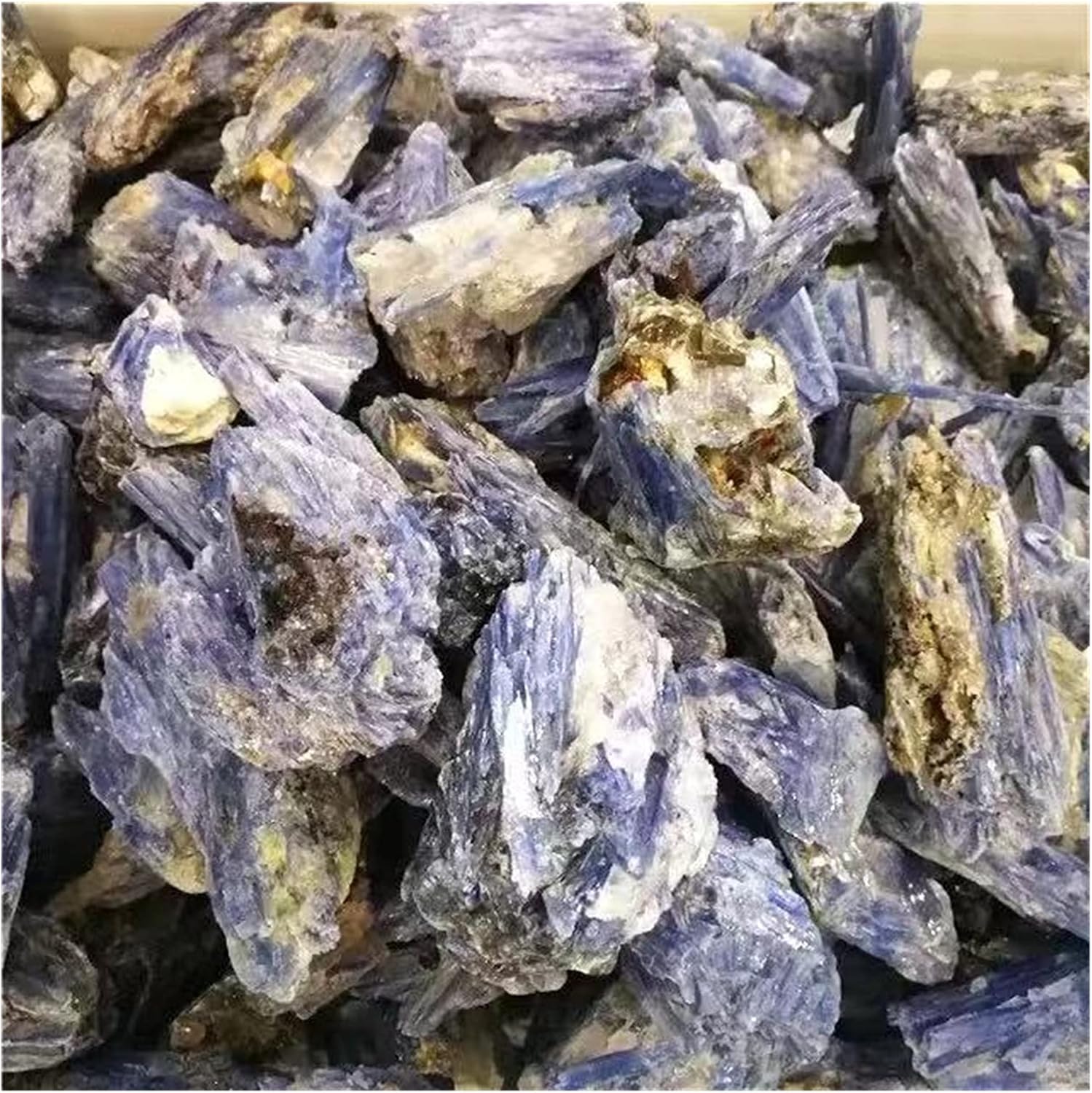 FIDEMM Natural Cyanite Quartz Crystal Cluster Rough Stone for Decoration