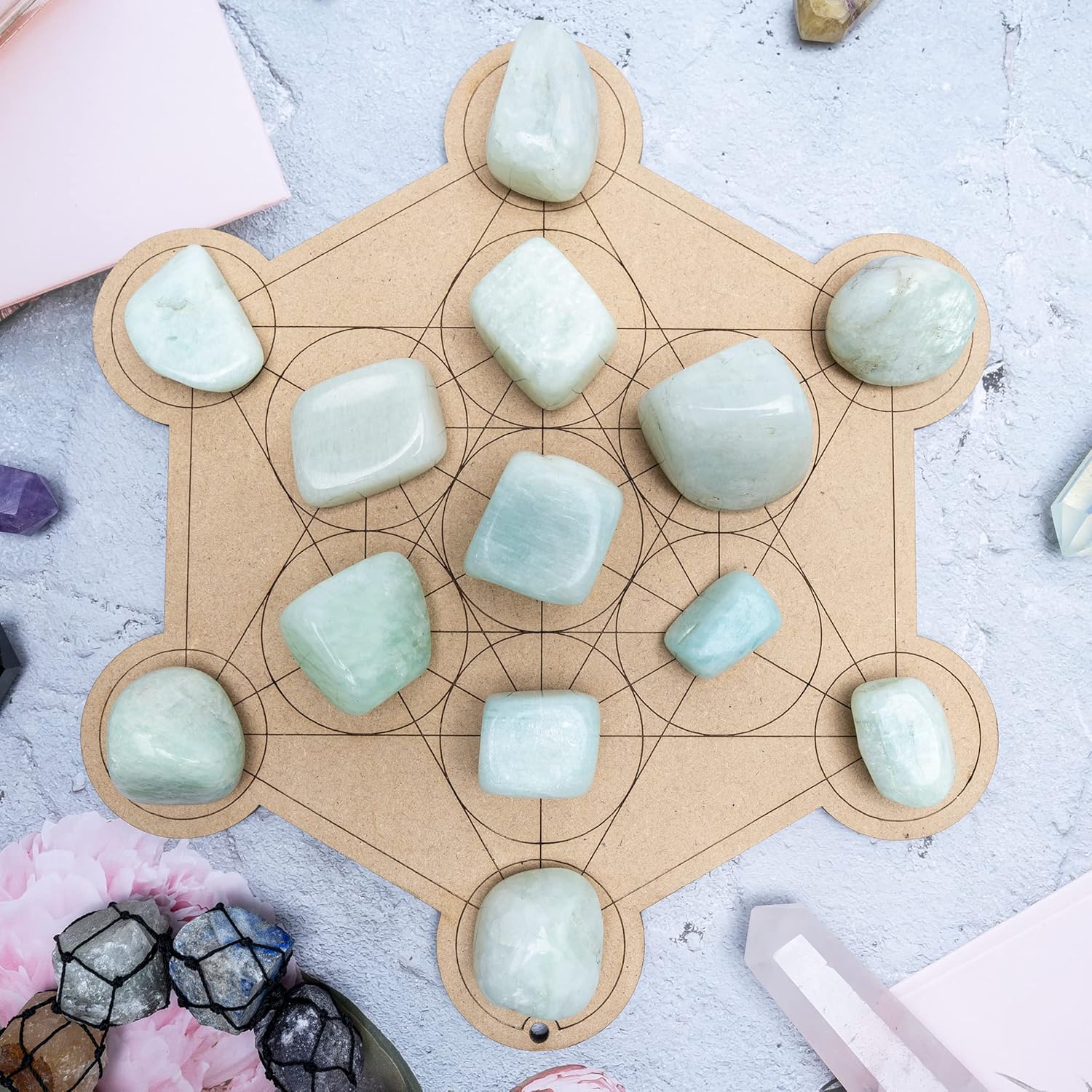 ZAICUS Tumbled Stones for Decor Jewelry Feng Shui