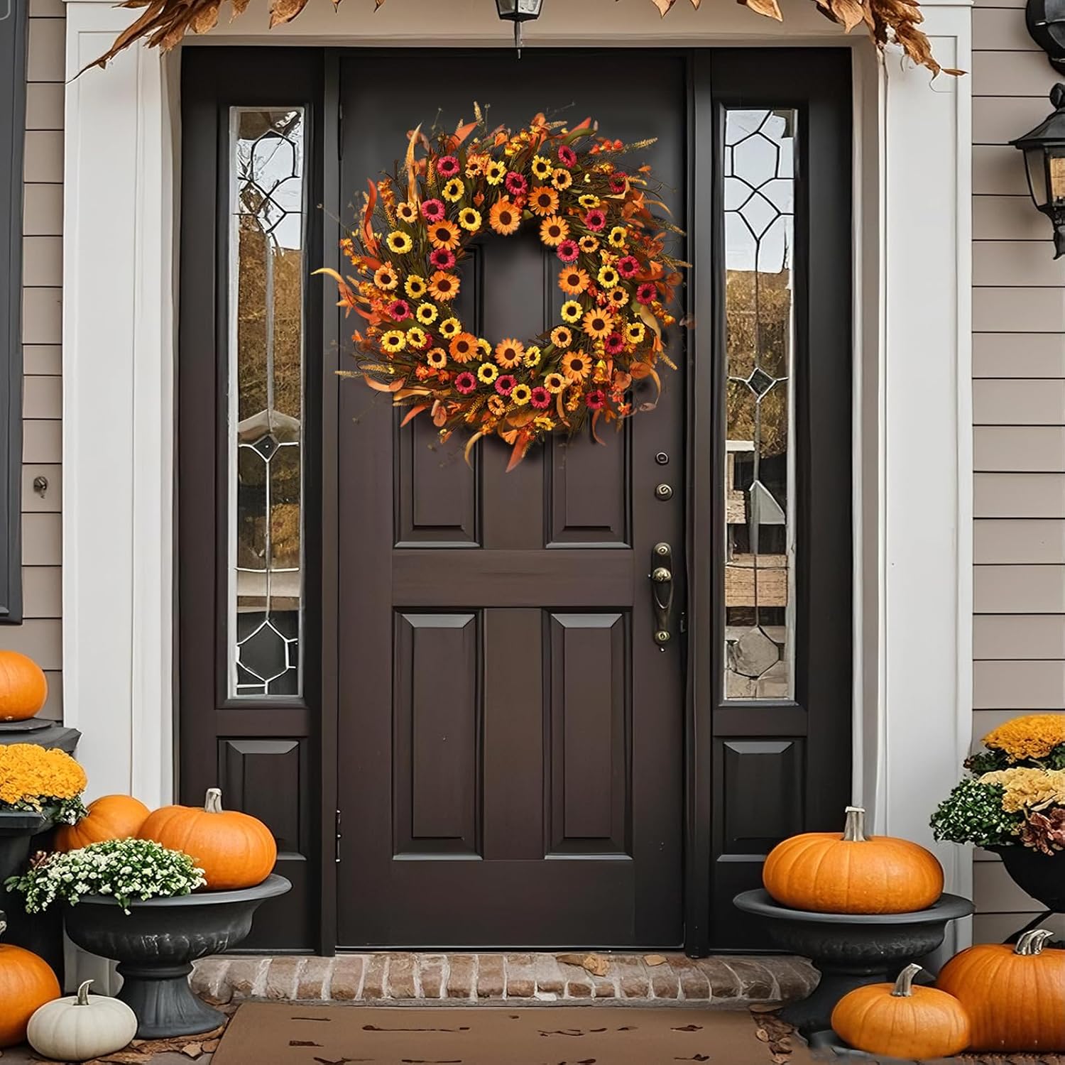 Waipfaru Fall Wreath 22 Inch Door Decor
