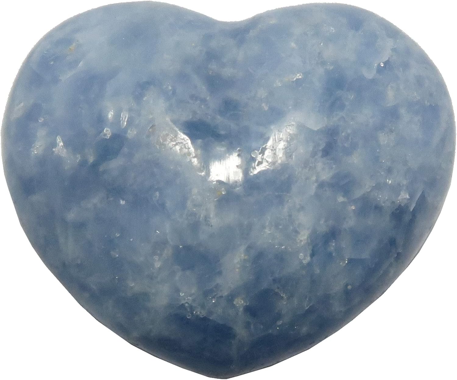 Blue Calcite Heart Crystal Stone 275-3 Inches