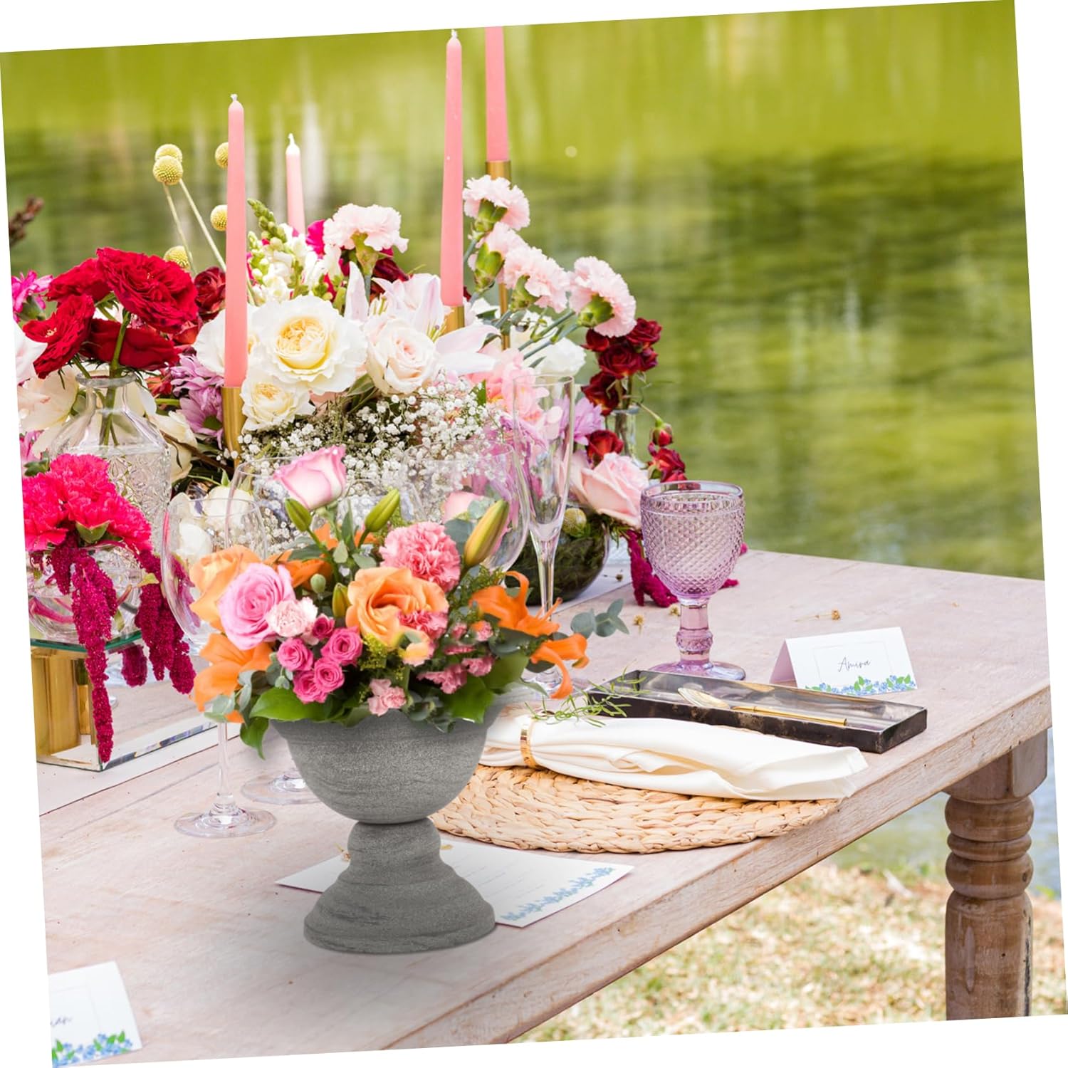 Vintage Style Dried Flower Storage Vase for Home Decor