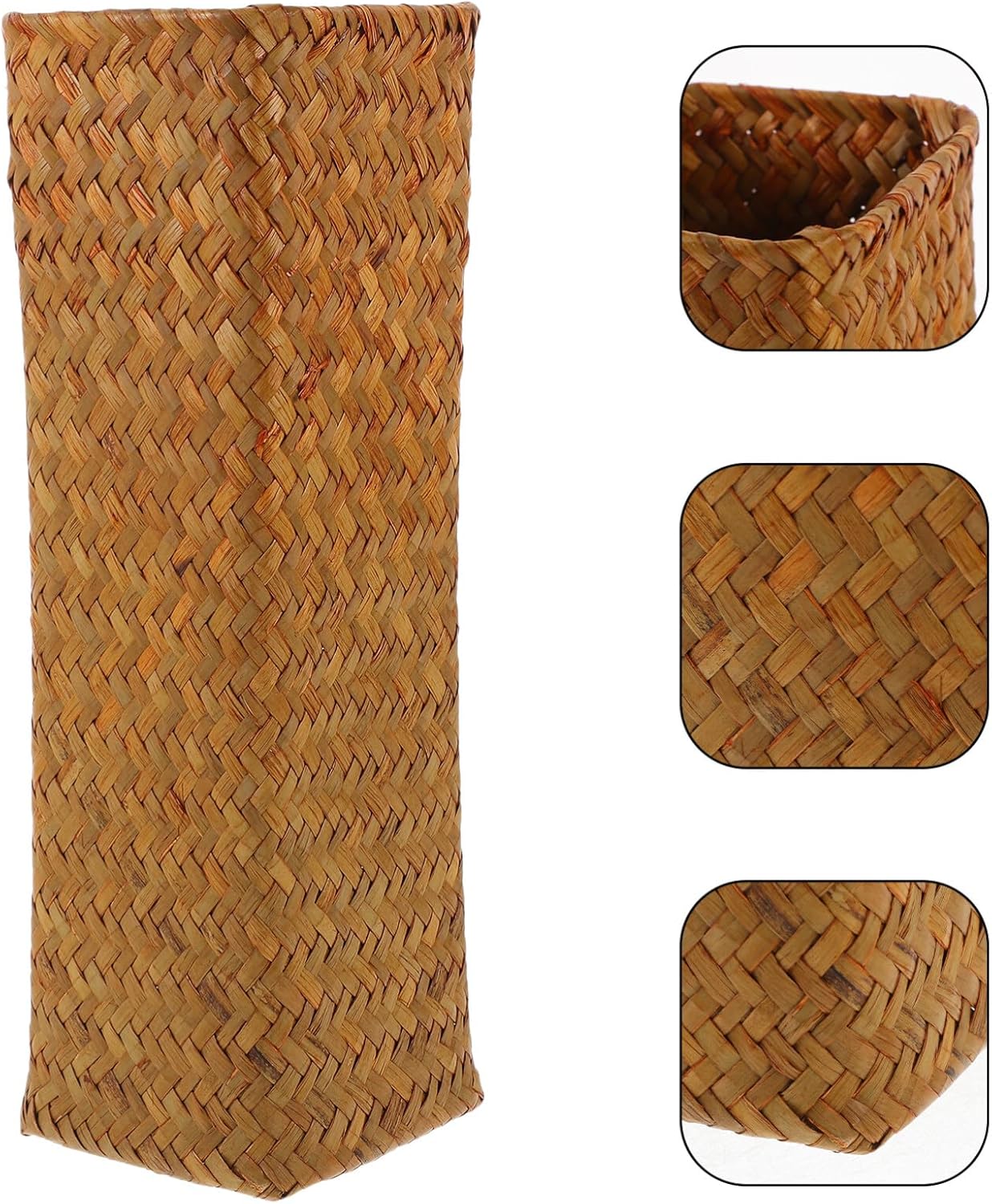 Alipis Natural Seaweed Wicker Vase Tall Plant Holder