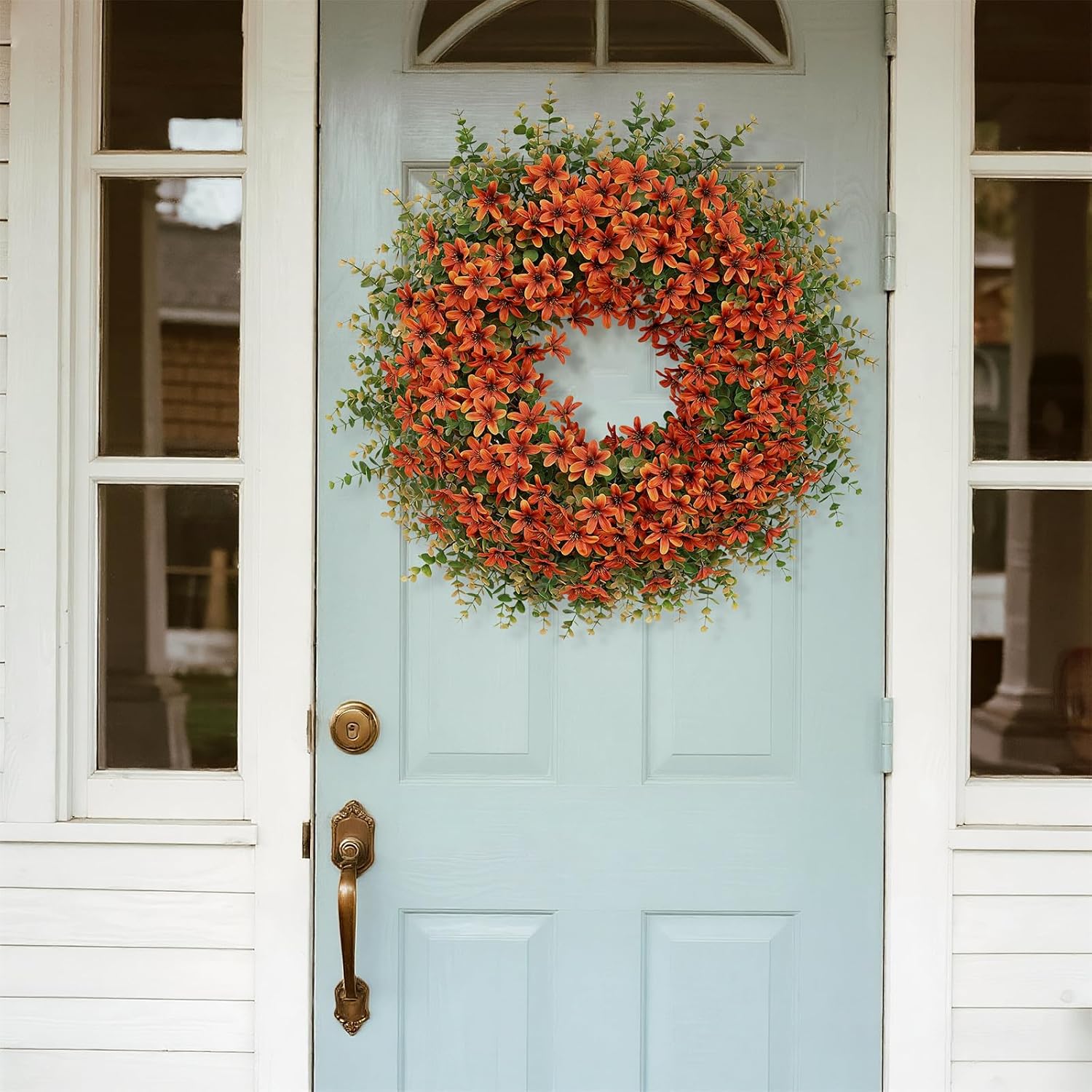 26 Inch Fall Wreath for Front Door and Window Decoration