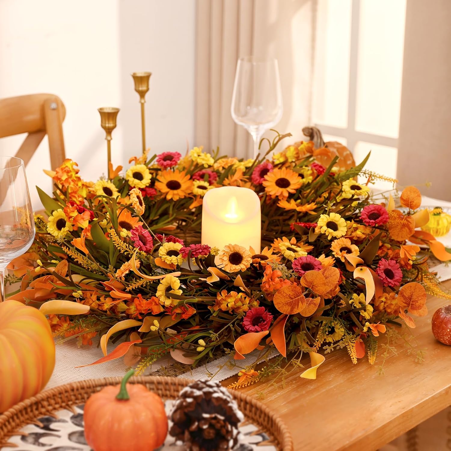 Waipfaru Fall Wreath 22 Inch Door Decor
