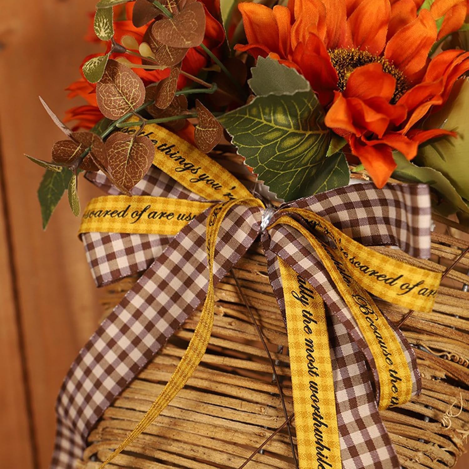 Fall Sunflower Wreath for Front Door 32cm