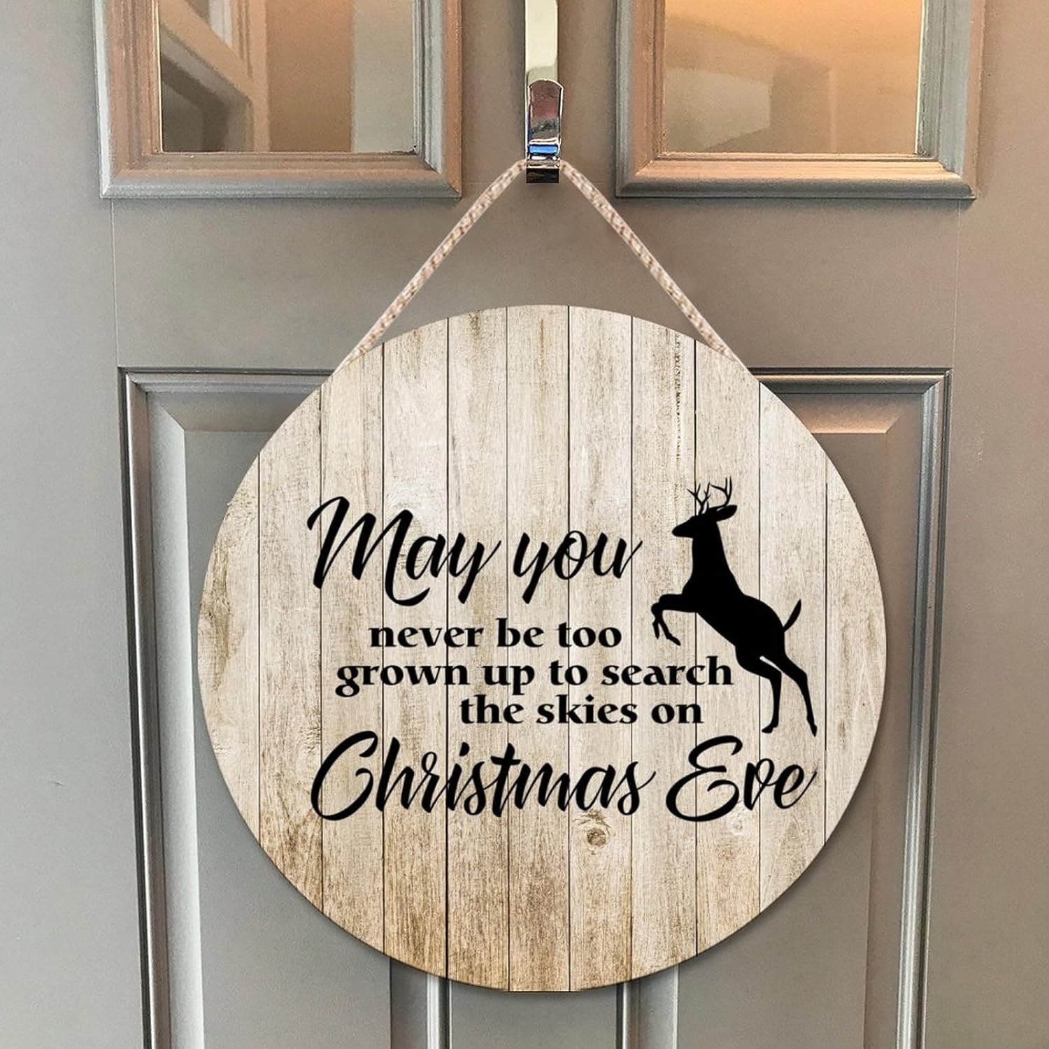 Farmhouse Front Door Hanger Funny Wood Sign 10x10