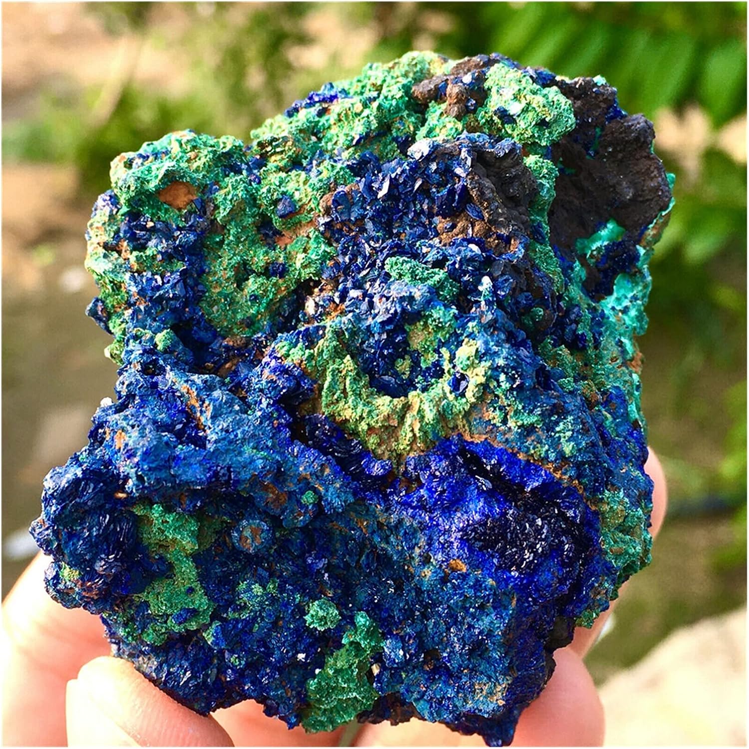 FLOAPA Natural Aquarachite Geode Crystal Samples for Home and Office Decoration