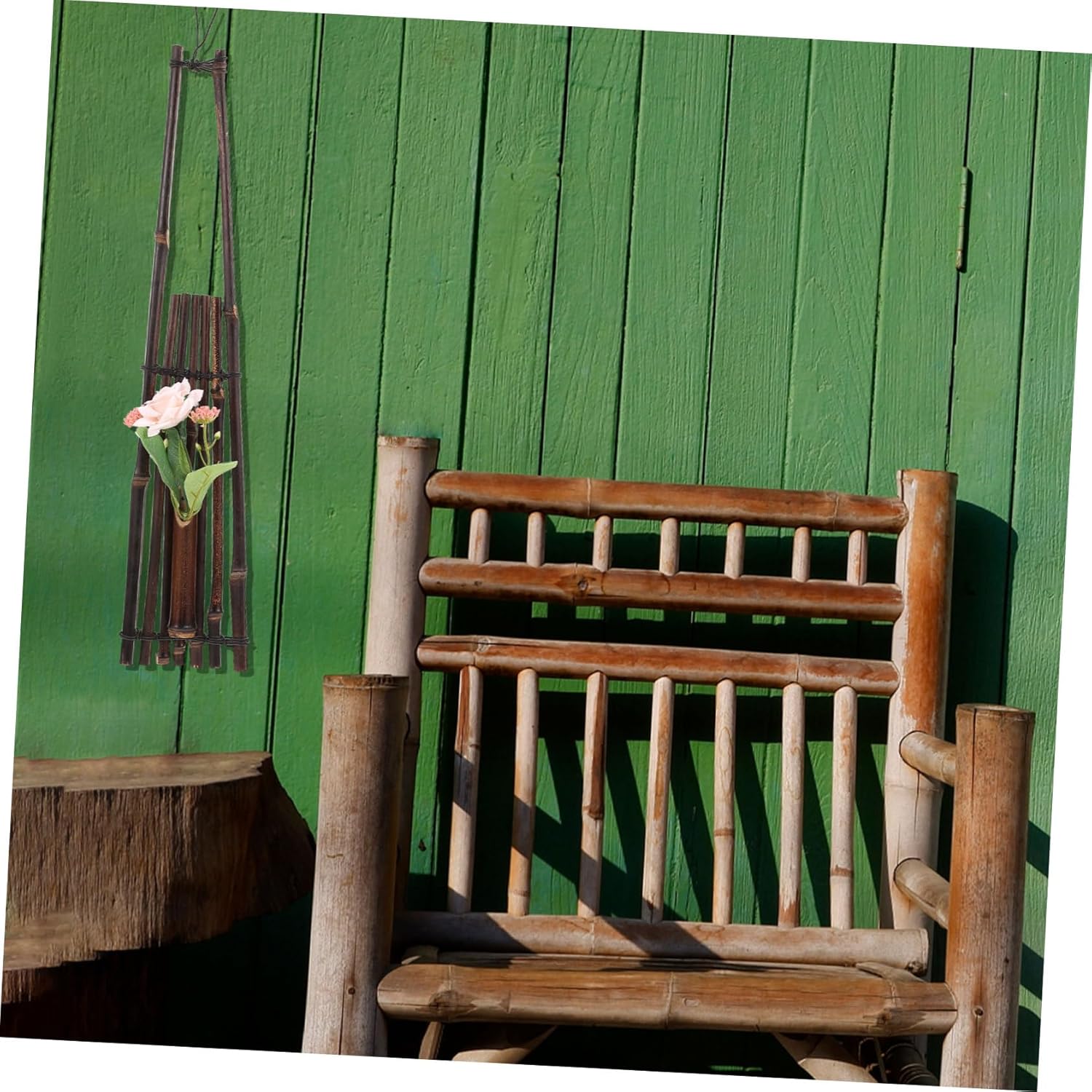 Zerodeko Vintage Bamboo Flower Vase for Wall and Home Decor