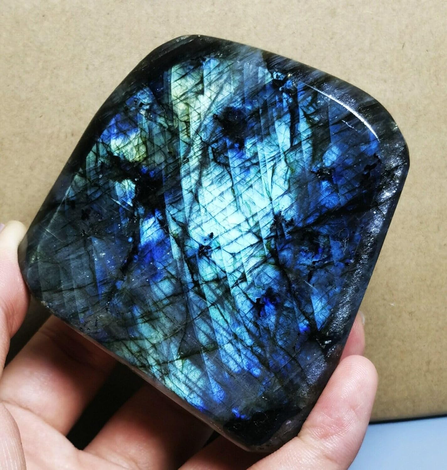 Polished Blue Flash Labradorite Reiki Stone L9535
