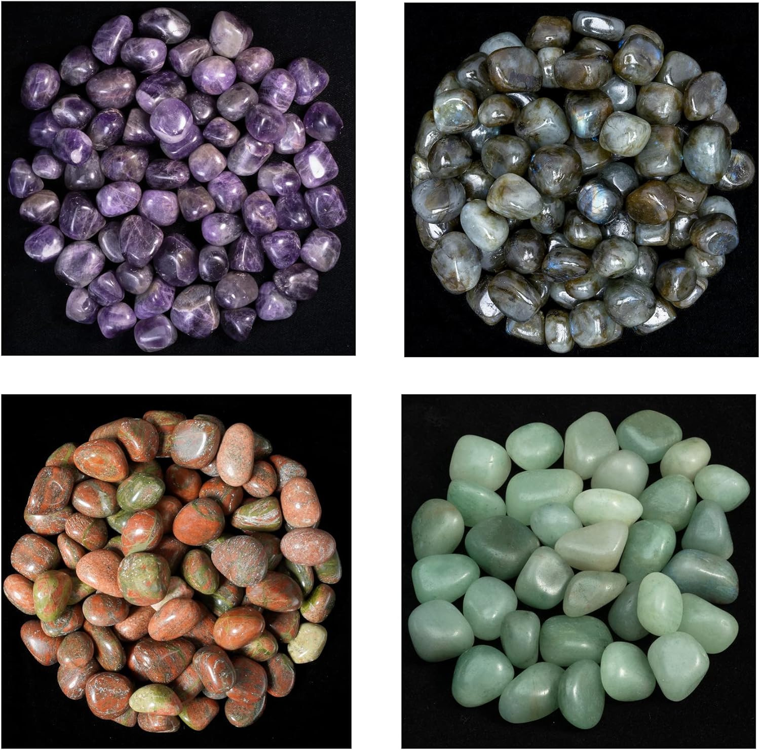 ZAICUS Tumbled Stones Set for Home Decor Jewelry
