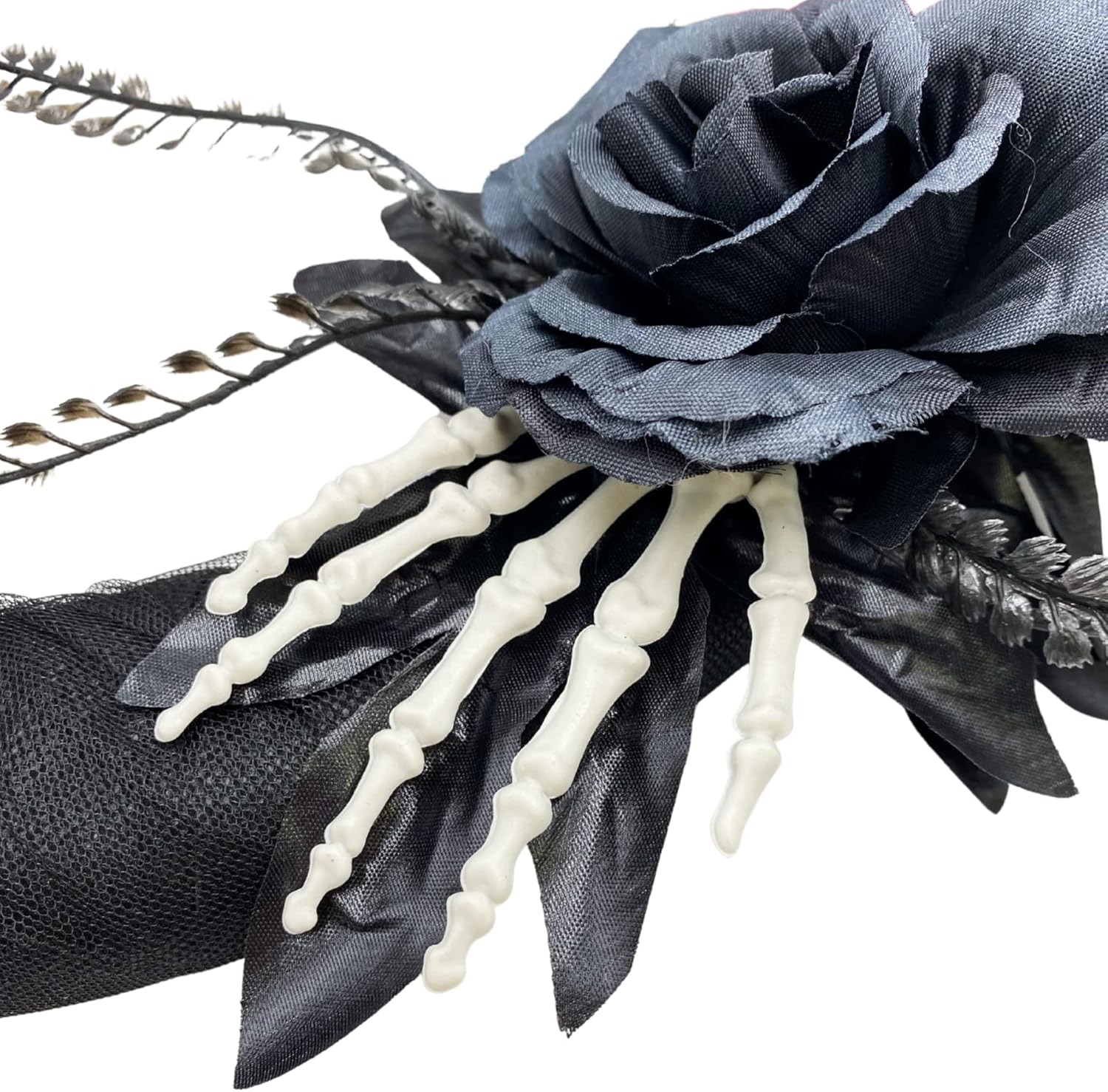 Needzo Halloween Skeleton Wreath Front Door 18 Inch