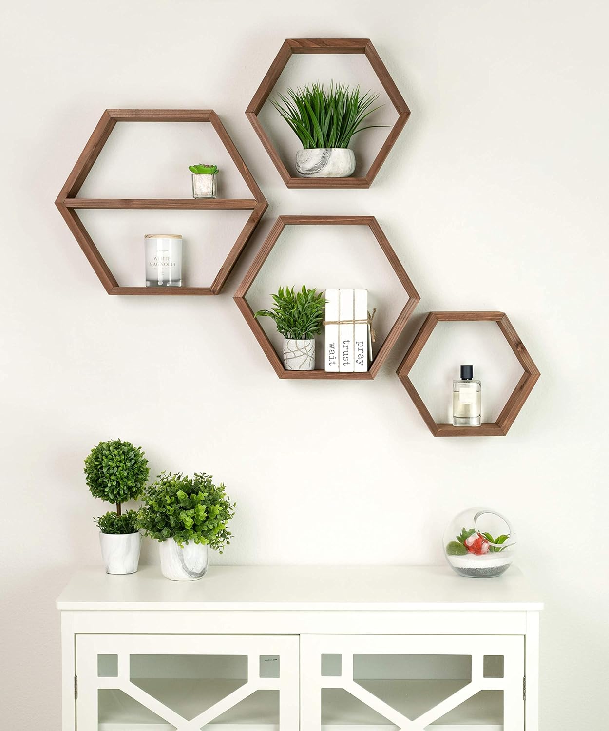 Extra Large Hexagon Floating Shelves Set of 4