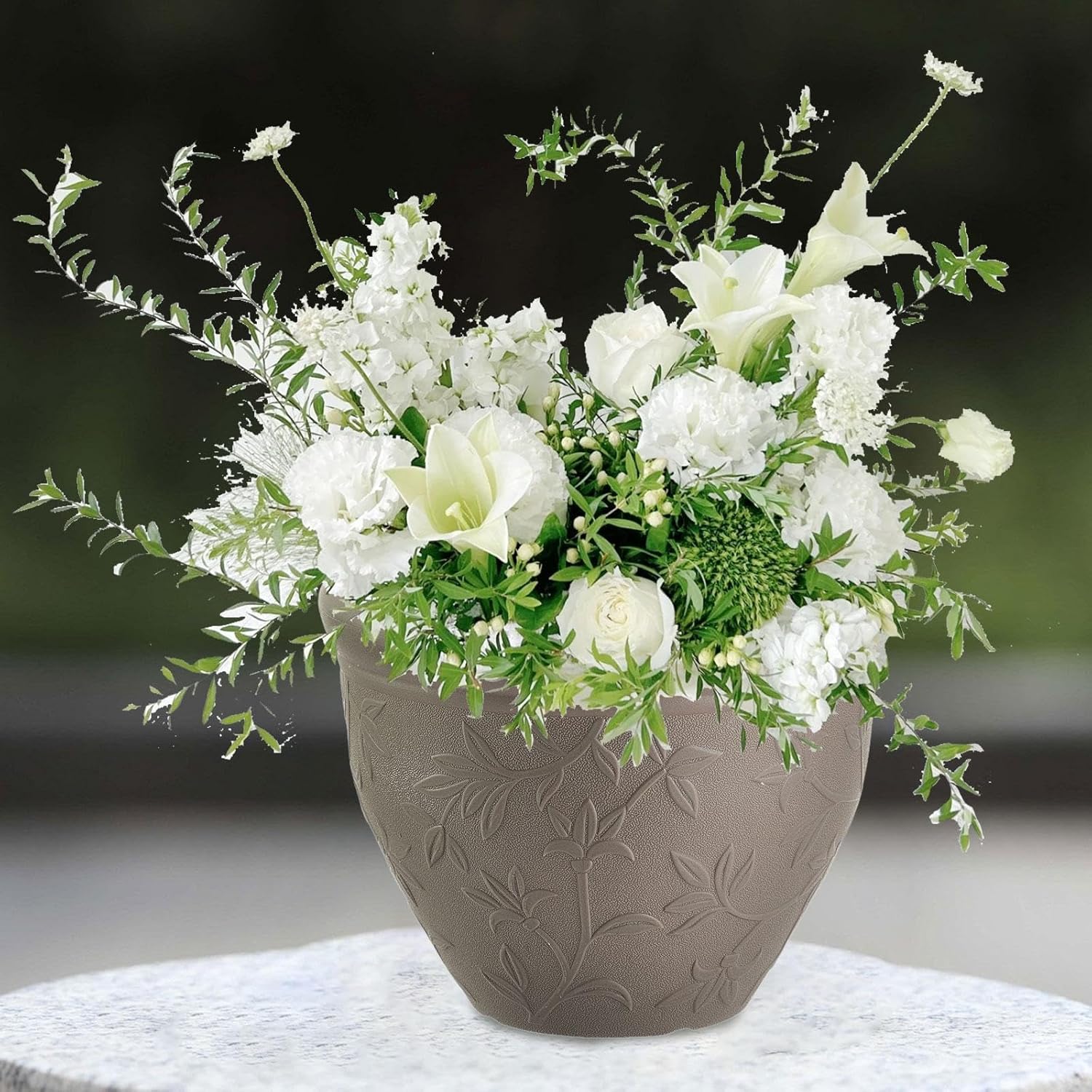 Tabletop Flower Pot Creative Dried Flower Decorative Vase for Home Office Balcony Garden