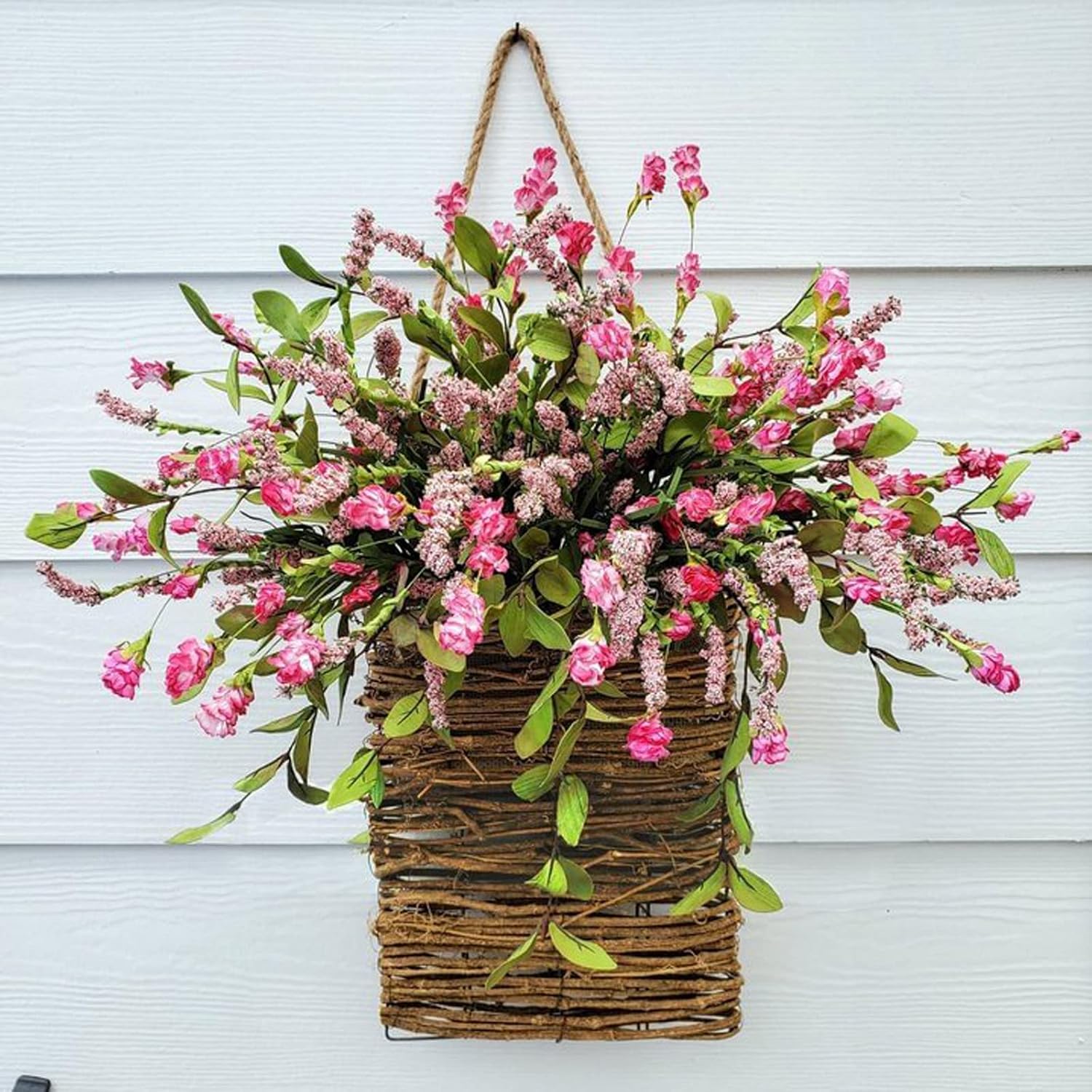 Pink Berry Wildflower Door Wreath - Spring Summer Decor