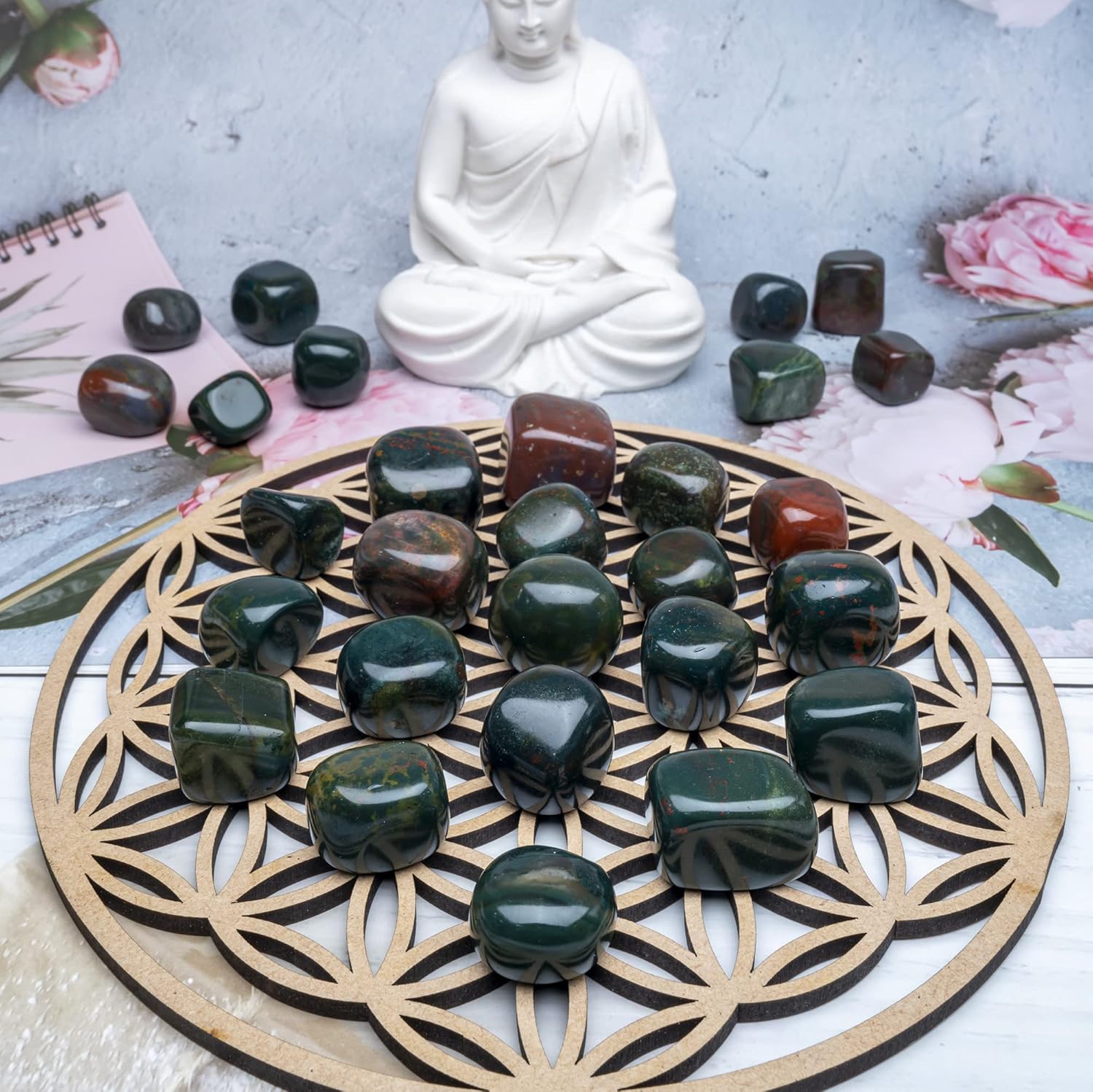ZAICUS Tumbled Stones Combo 3lb for Decor and Healing