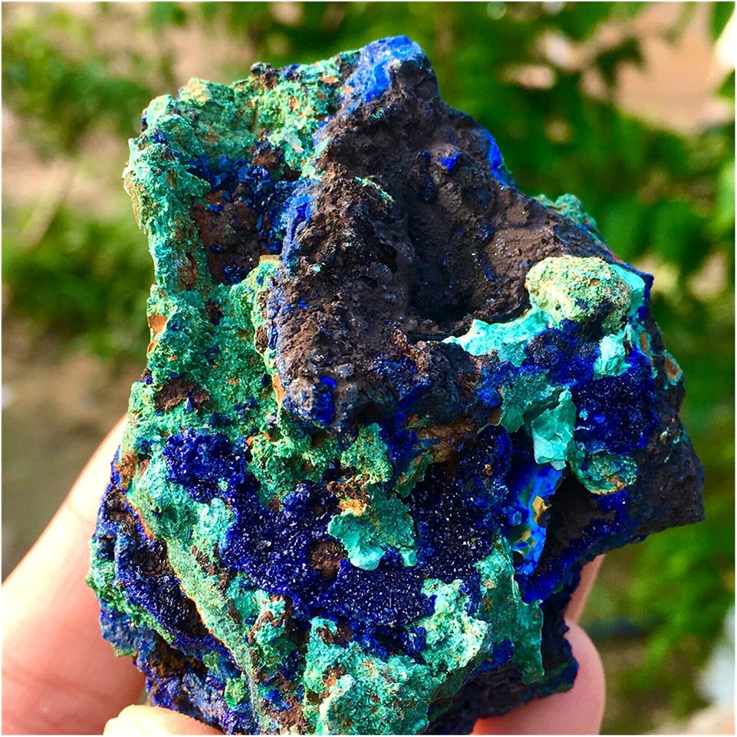 FLOAPA Natural Aquarachite Geode Crystal Samples for Home and Office Decoration