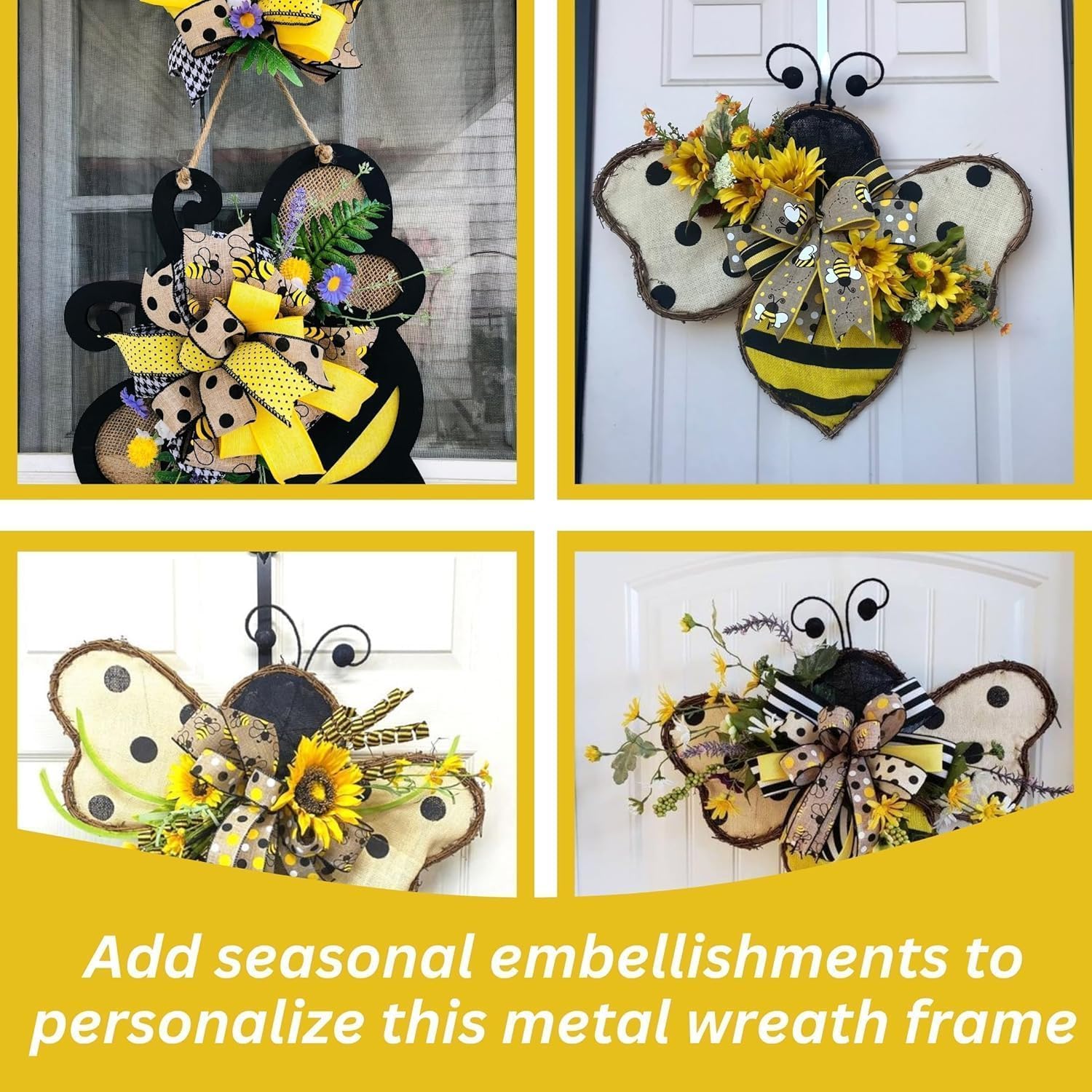 Bunny Shaped Wire Wreath Frame Easter DIY Decor