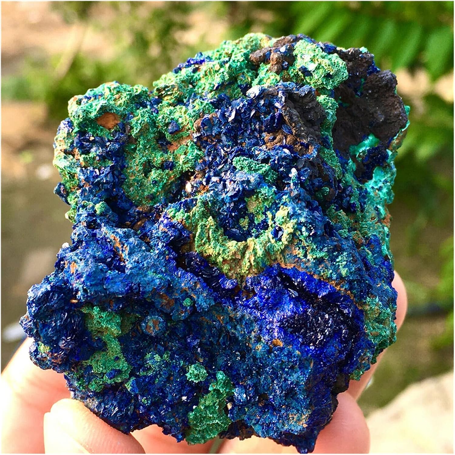 FLOAPA Natural Aquarachite Geode Crystal Samples for Home and Office Decoration