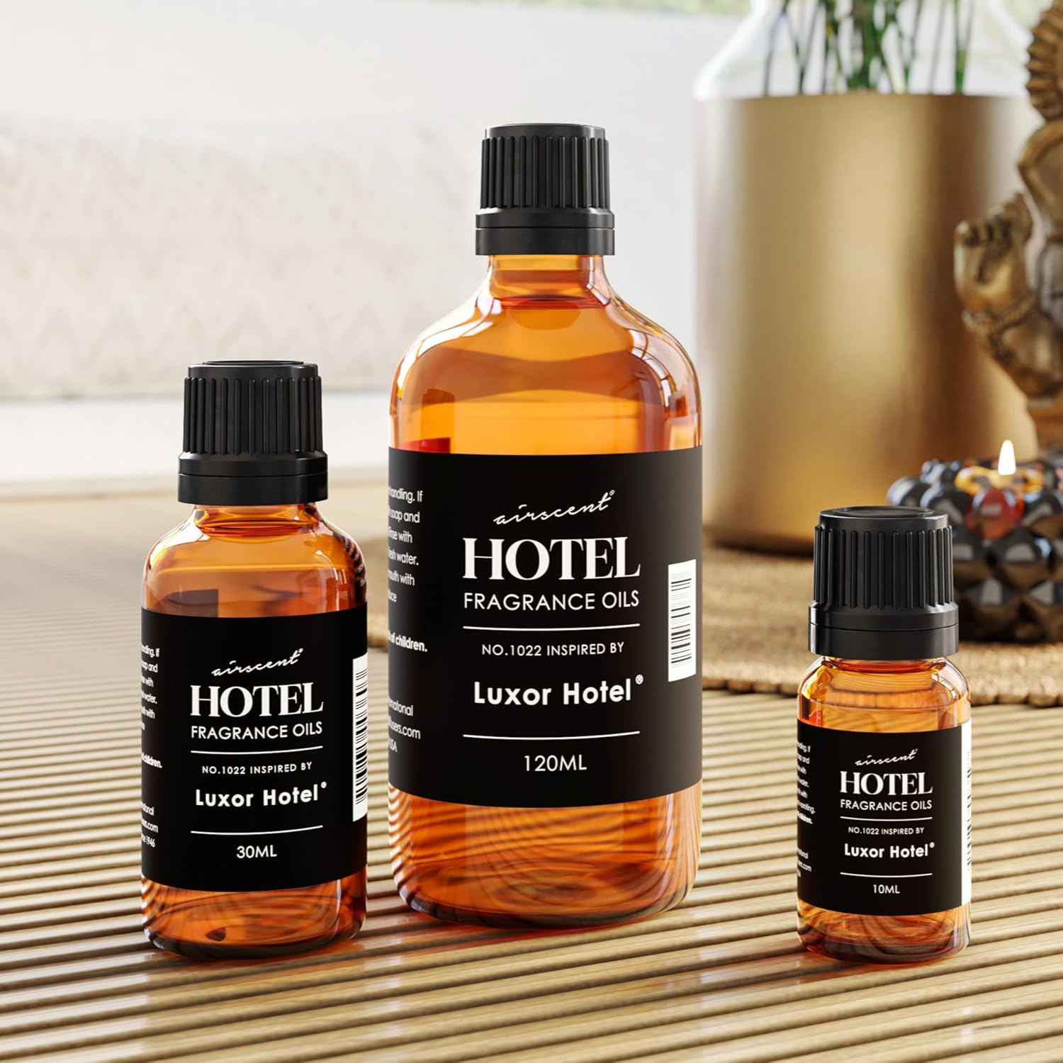 Air-Scent Hotel Diffuser Oil Inspired by The Luxor - 10 mL Glass Bottle with Dropper