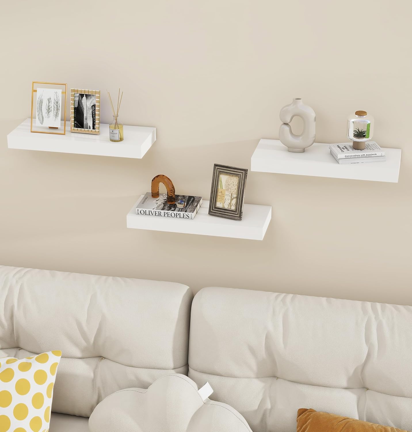 Vervida Floating Shelves 3 Pack 15 In White