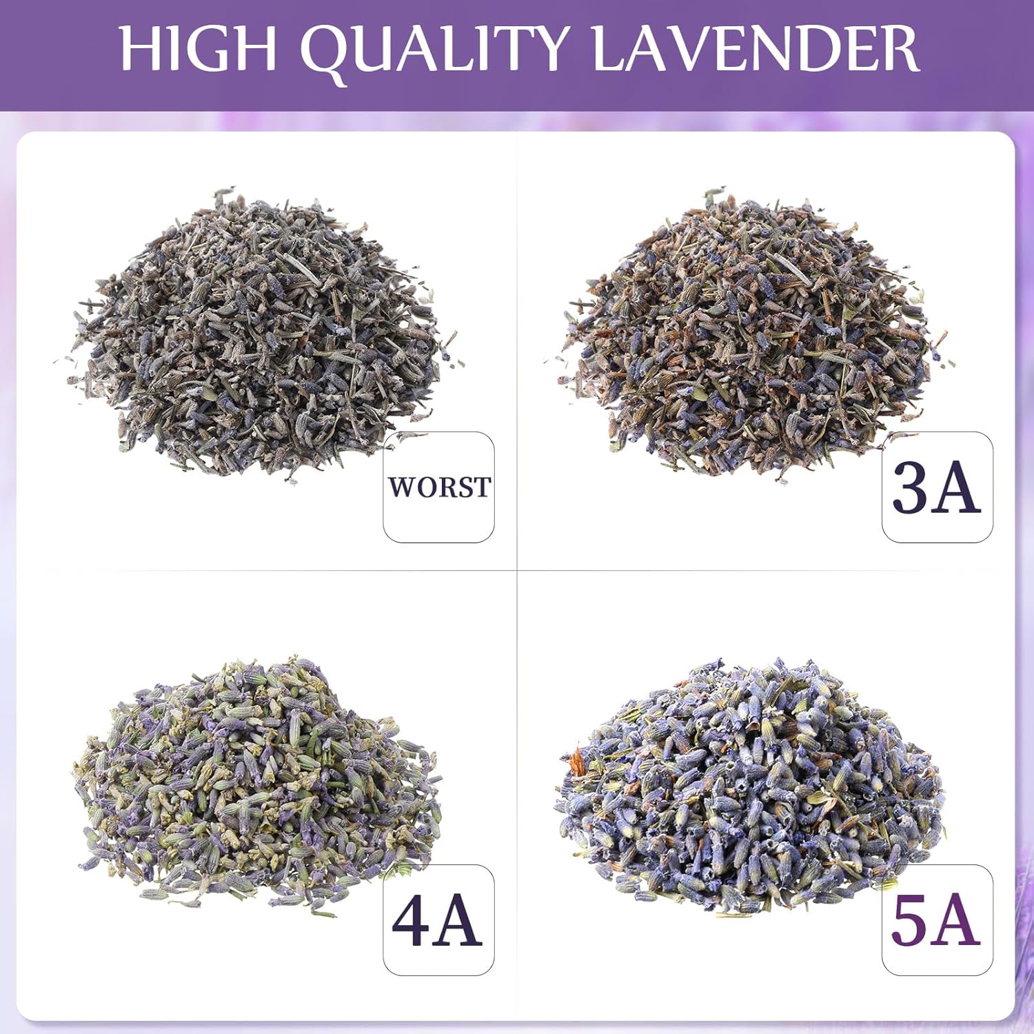 Treela Dried Lavender Buds Fragrant for DIY Crafts and Home Sachets 4 lb
