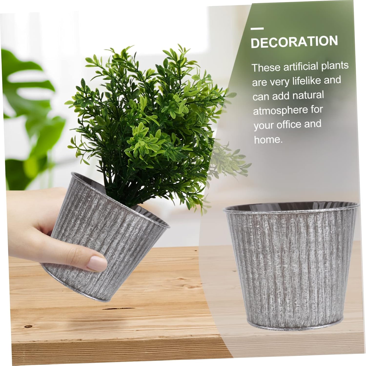 Happyyami Retro Iron Flower Bucket for Dried Flowers and Home Decor