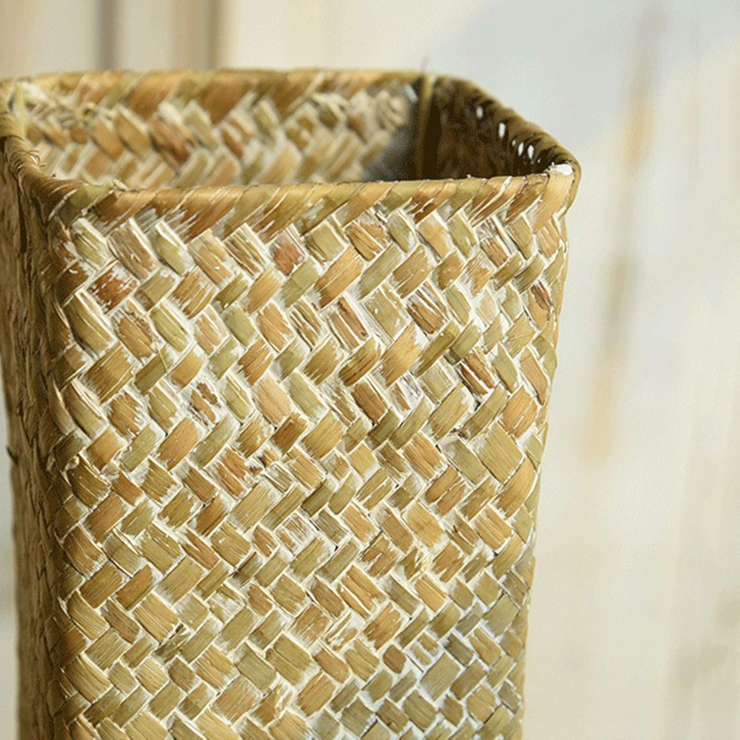 2pcs Handmade Rattan Flower Vase for Home Decor