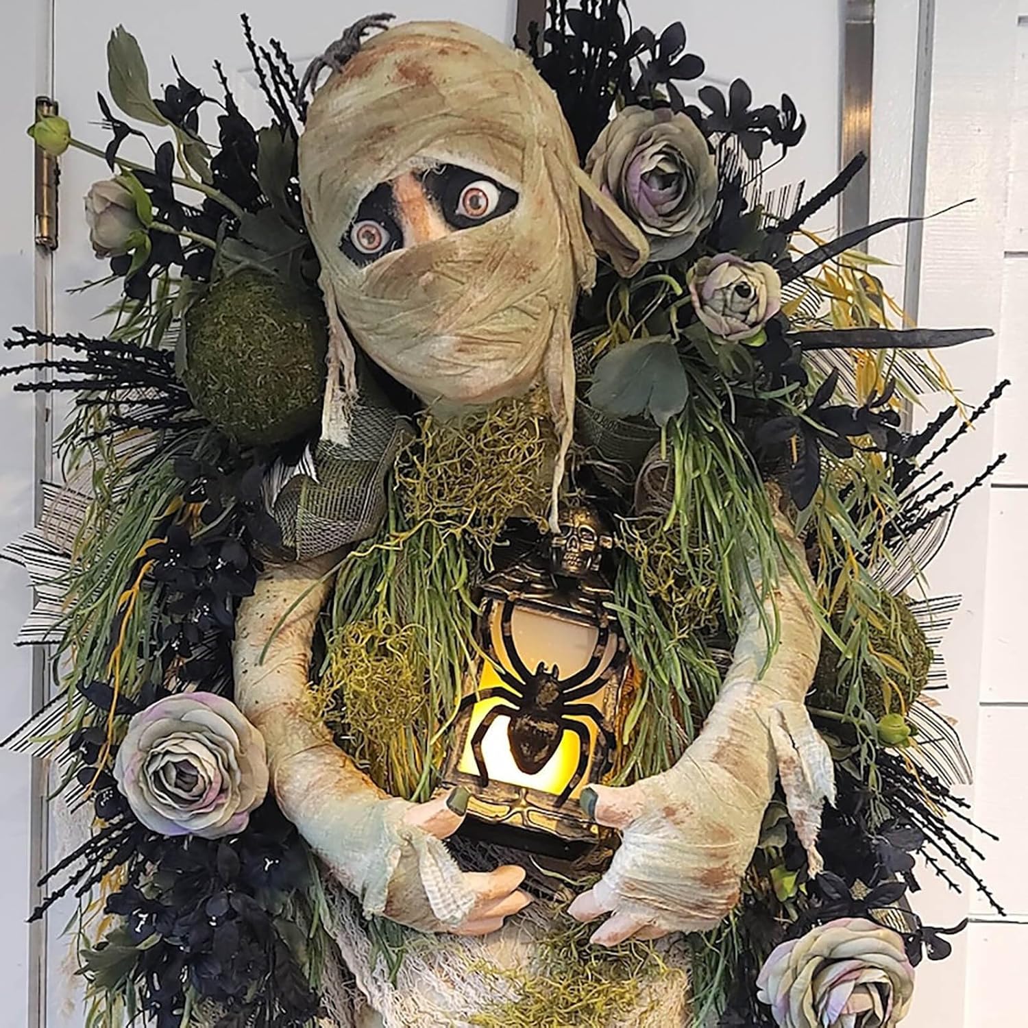 Halloween Mummy Wreath for Front Door