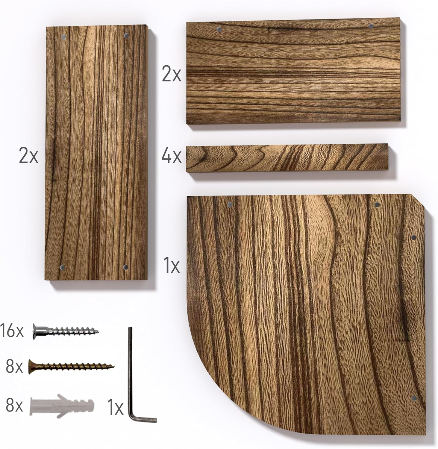 Corner Floating Shelves Set of 1 for Wall Decor and Storage