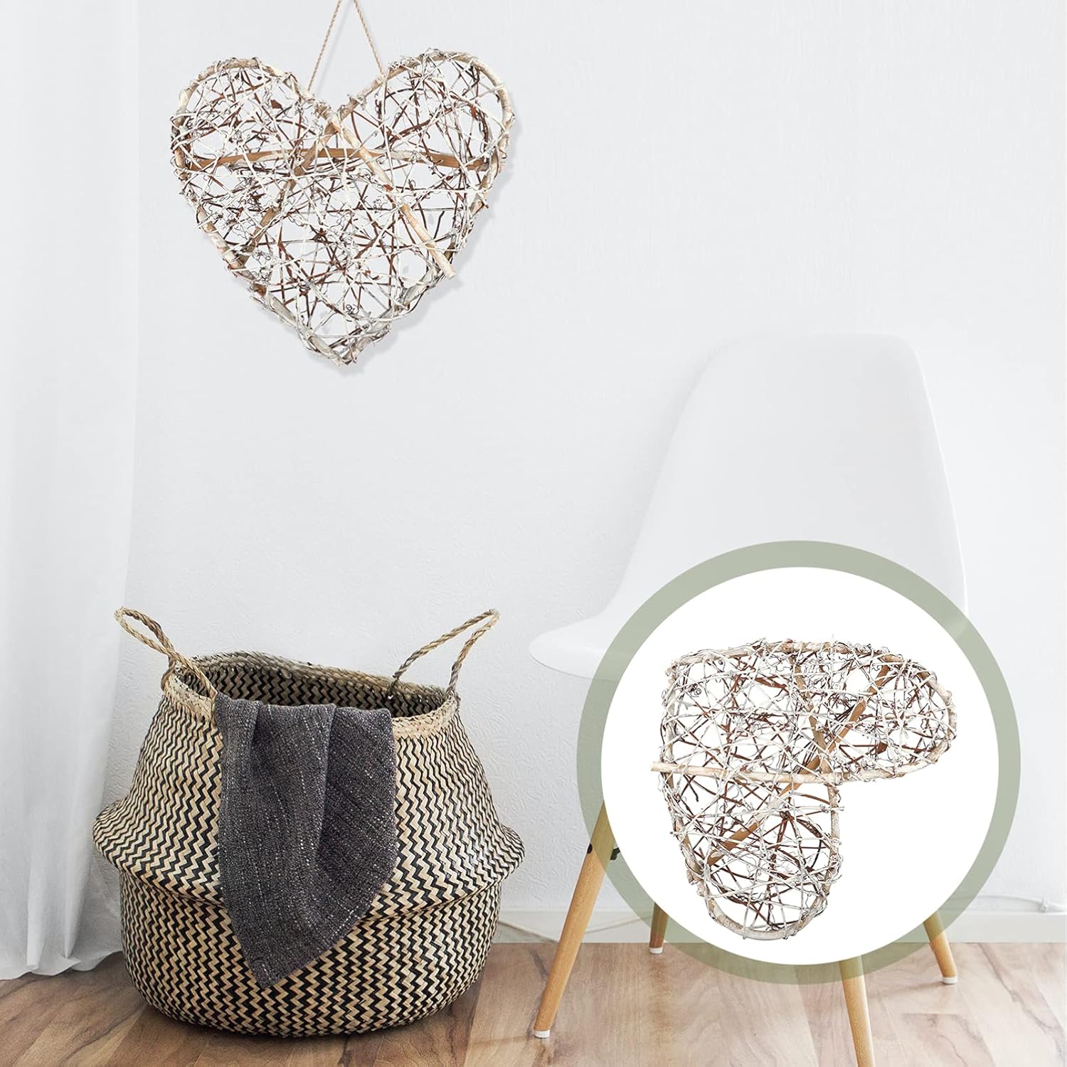 NUOBESTY Heart Shaped Wreath DIY Craft Project