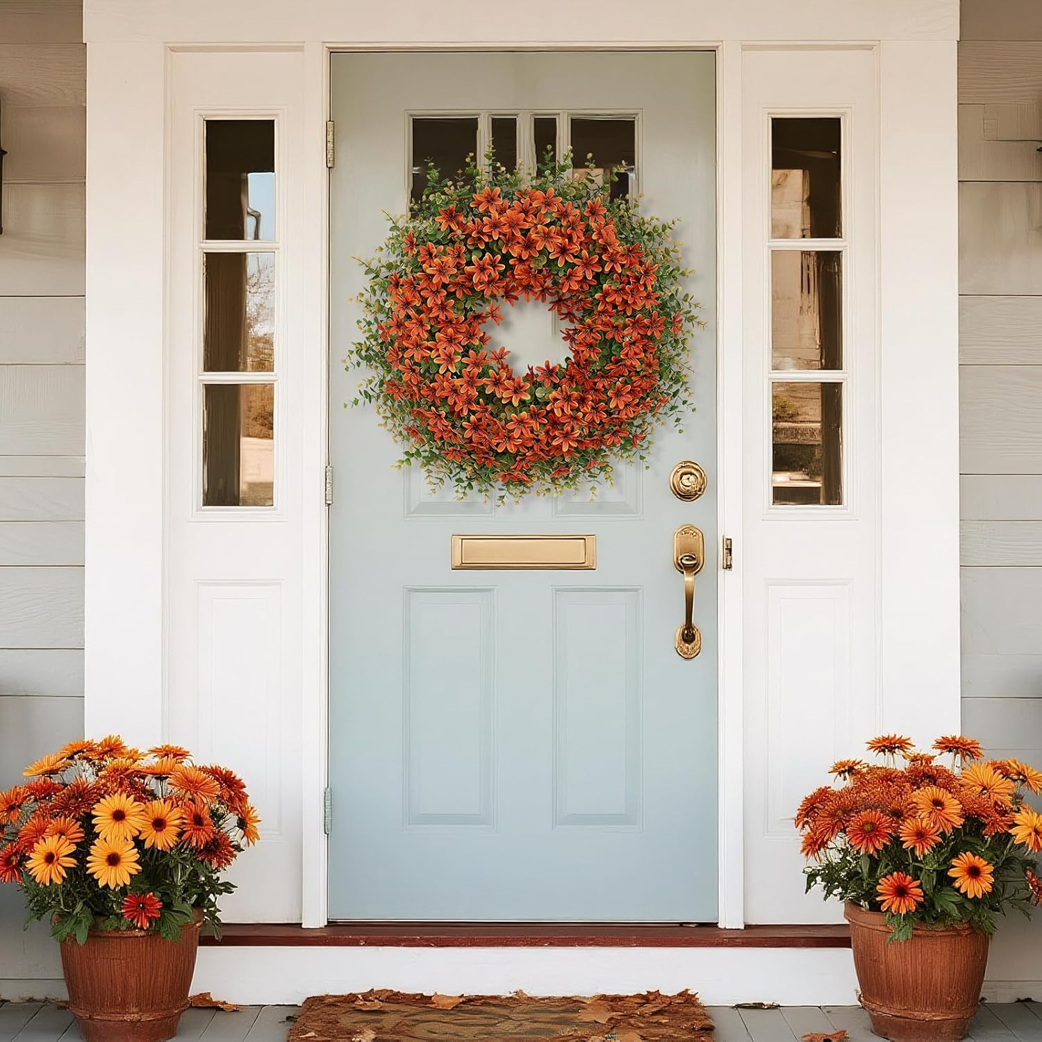 26 Inch Fall Wreath for Front Door and Window Decoration